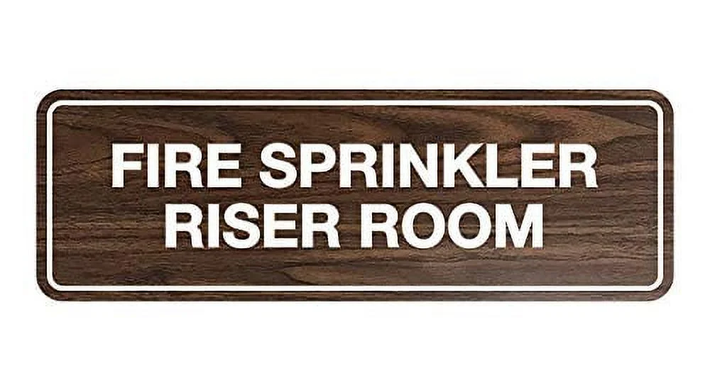 Signs ByLITA Standard Fire Sprinkler Riser Room Sign (Red/Yellow) - Small (10 Pack)