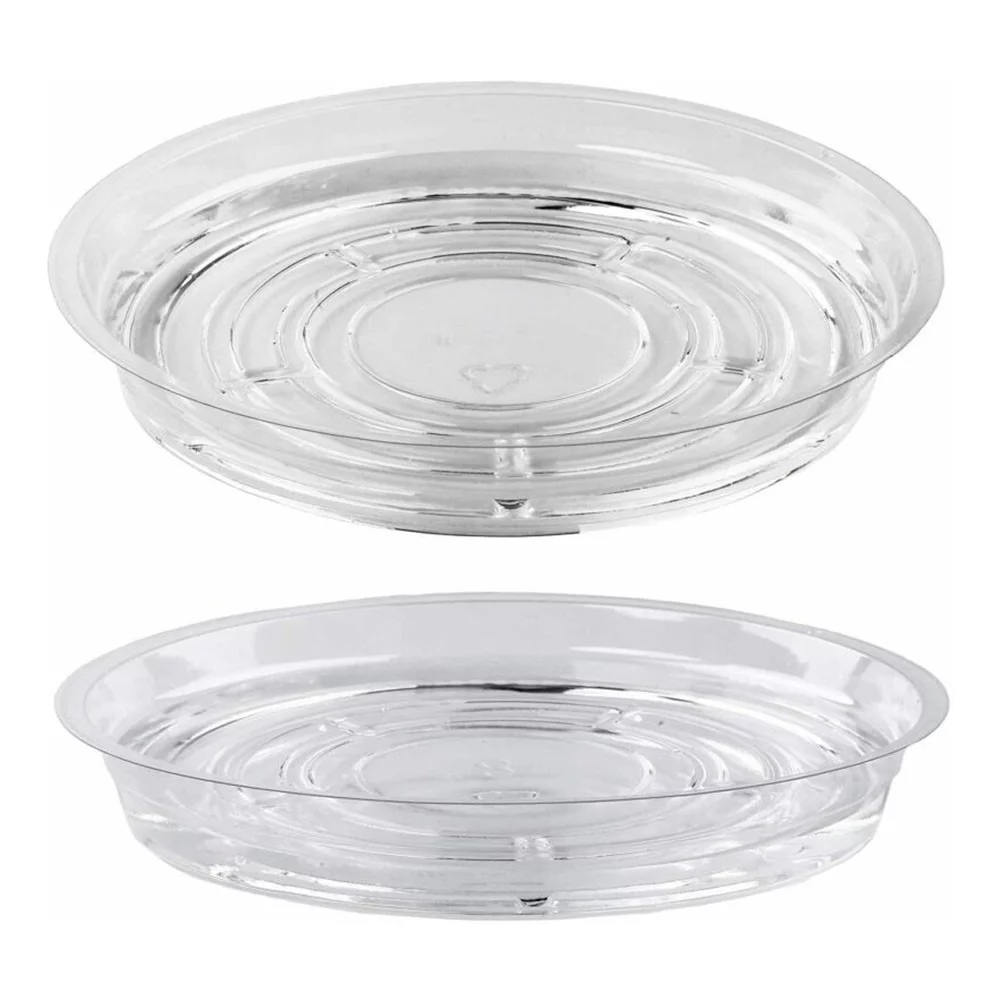 10pcs Garden Plant Saucer Drip Tray Round Pot Base Clear Snack Container PET