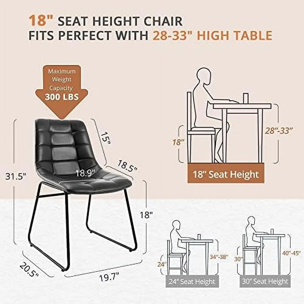 LNSETGC Bartools  30" Faux Leather Kitchen Island  Stools Set of 4  PU Upholstered Checkered Pattern Leather Dining Chair with Metal Legs  for Restaurant  Coffee Shop  Whiskey Brown