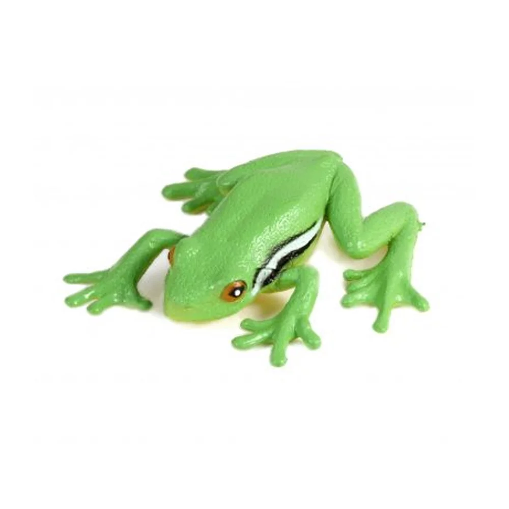 Green Tree Frog Plastic Toy Realistic Rainforest Figure Model Replica Kids Educational Gift 2