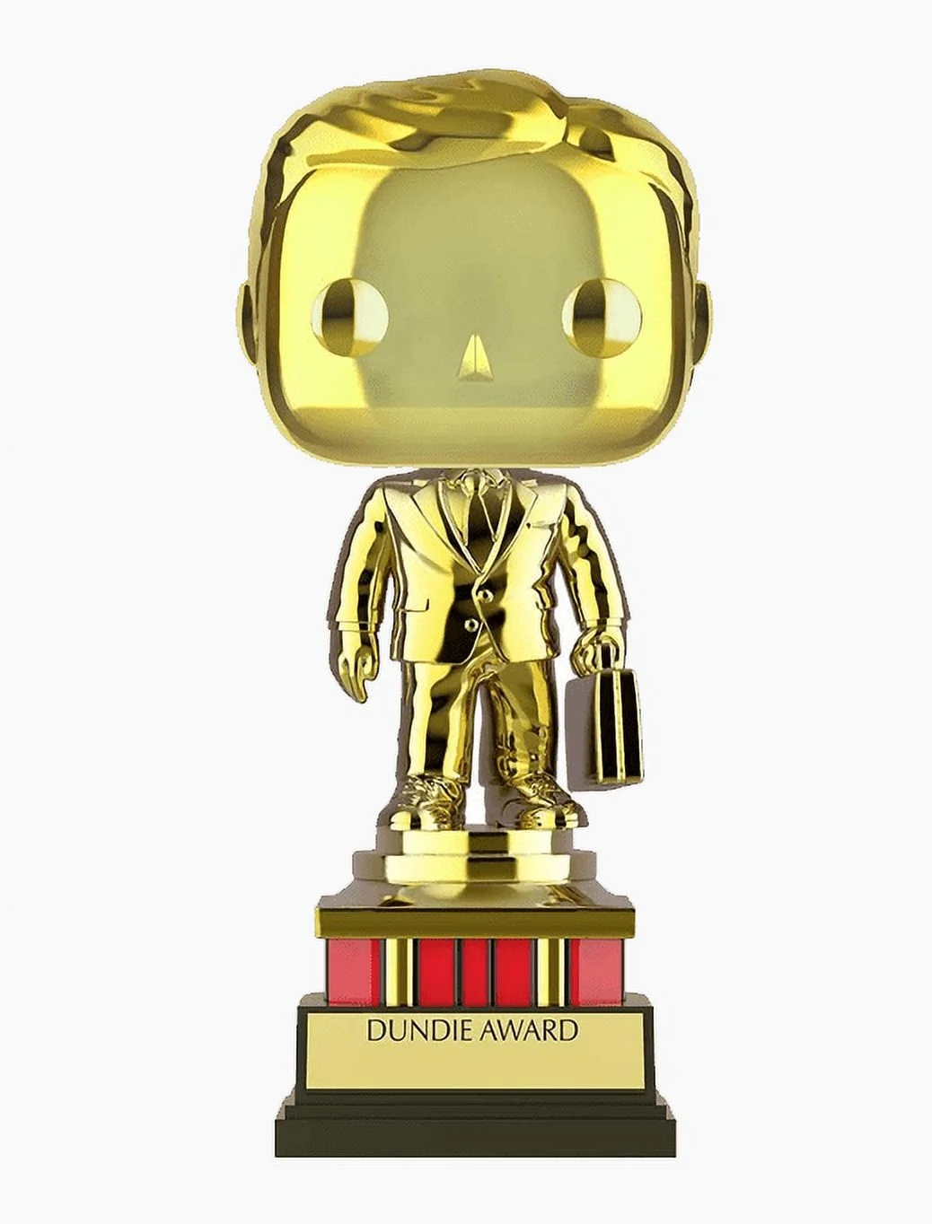 Funko Pop! The Office: THE OFFICE DUNDIE AWARD #1062 GOLD Chrome Exclusive + Protector