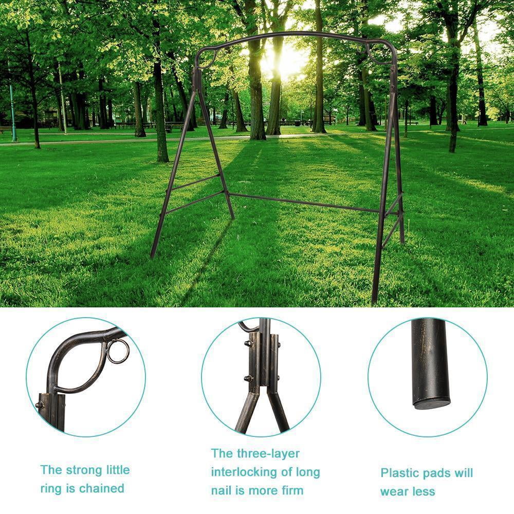 New Swing Frame Metal A Frame Swing Set Heavy Duty Metal Swing Stand US SHIP