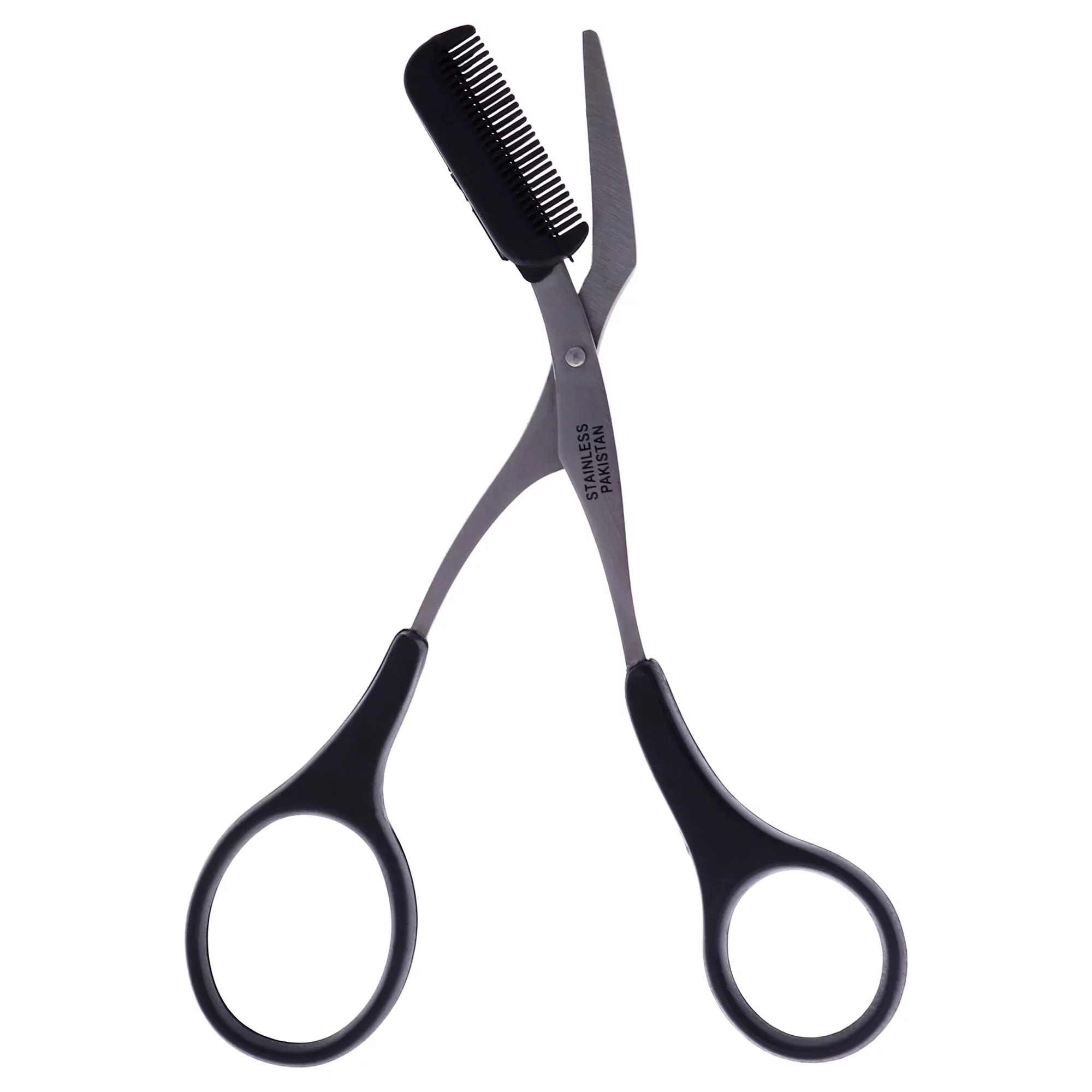 Satin Edge Eyebrow Scissor With Comb, 1 Pc Scissors