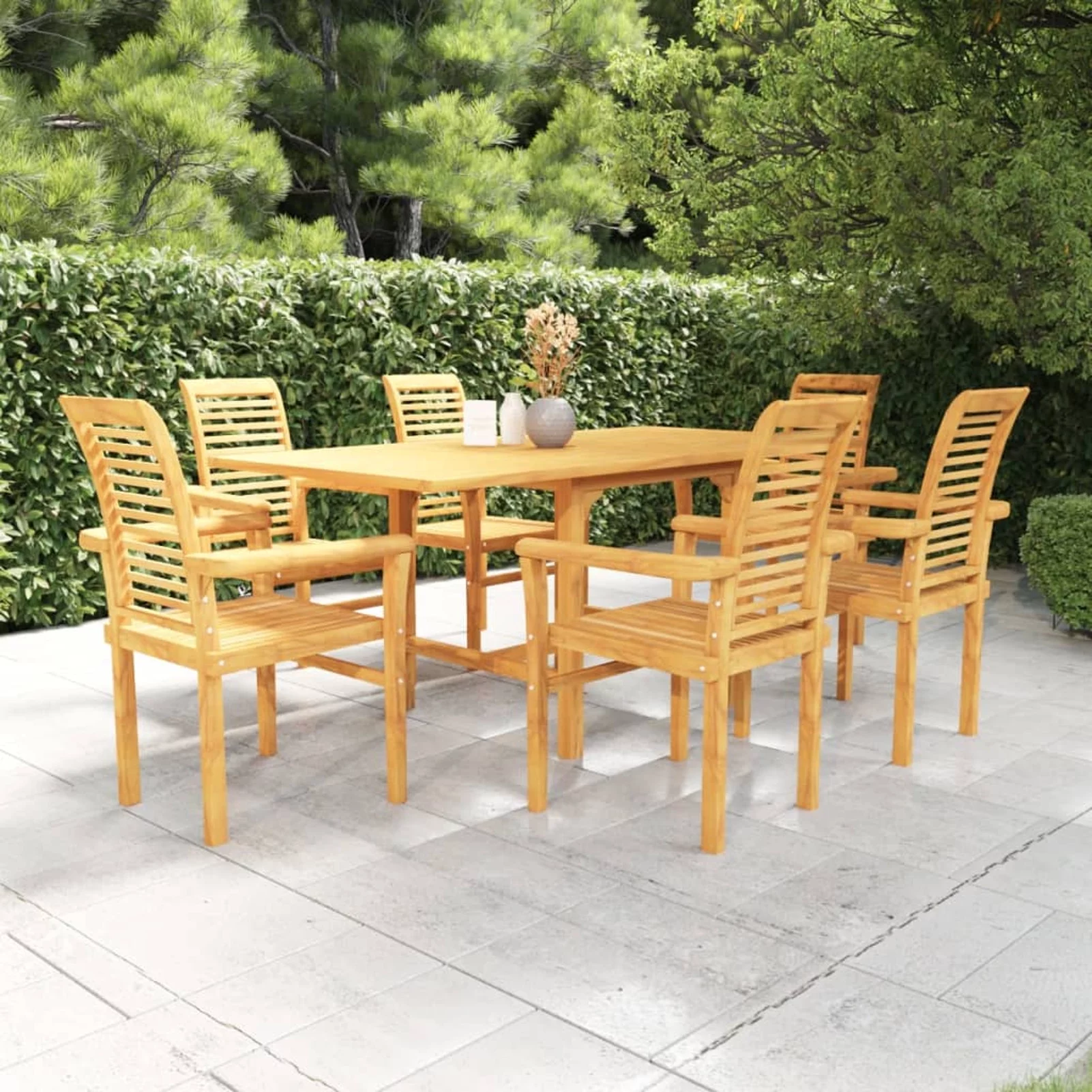 Andoer parcel,Furniture Set Patio Set Table And Chairs 7 Piece Teak WoodBalcony Dinner 1227430a PieceBalcony Dinette Table Chair Zeyuan Jiaocha Balcony Dinner Dinette Vidaxl Barash