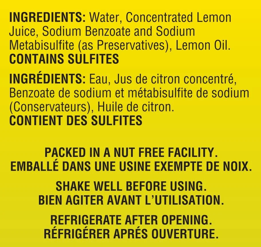 Gefen Lemon Juice, 32oz 2 pack 100% Juice From Concentrate