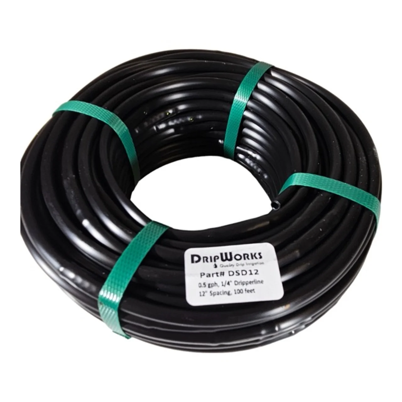 Dripworks Drip Irrigation Tube 100' Roll, Black (1/4