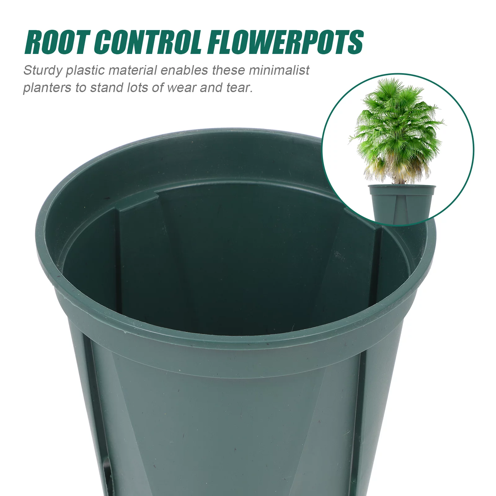 5pcs Plastic Flower Planter Round Root Control Flowerpot Plant Pots Gardening Pots