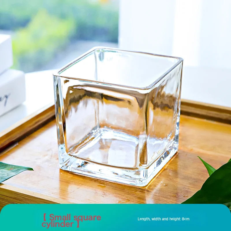 Hydroponic Utensils Copper Coin Grass Creative Bottle Glass Flower Pot Aquatic Plant Tulip Flower Vase Fangfang Describer Brown Pottery-500G Without Square Vat Intermediate