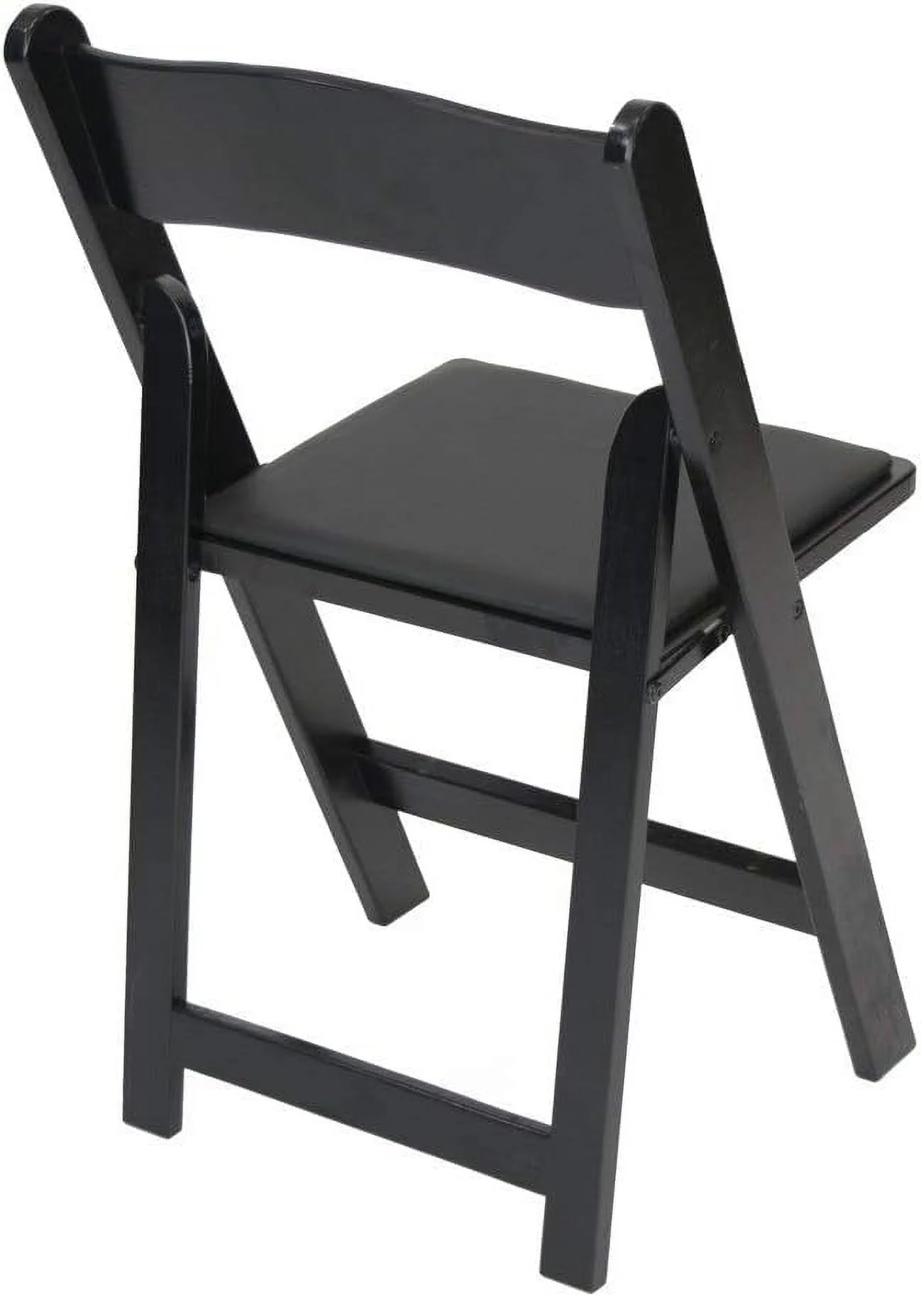 Wood Folding Chair (4 Pack) - Garden & Indoor/Outdoor Use - Perfect for Events, Weddings and Party Rentals - Durable, Storable, and Lightweight (Black)