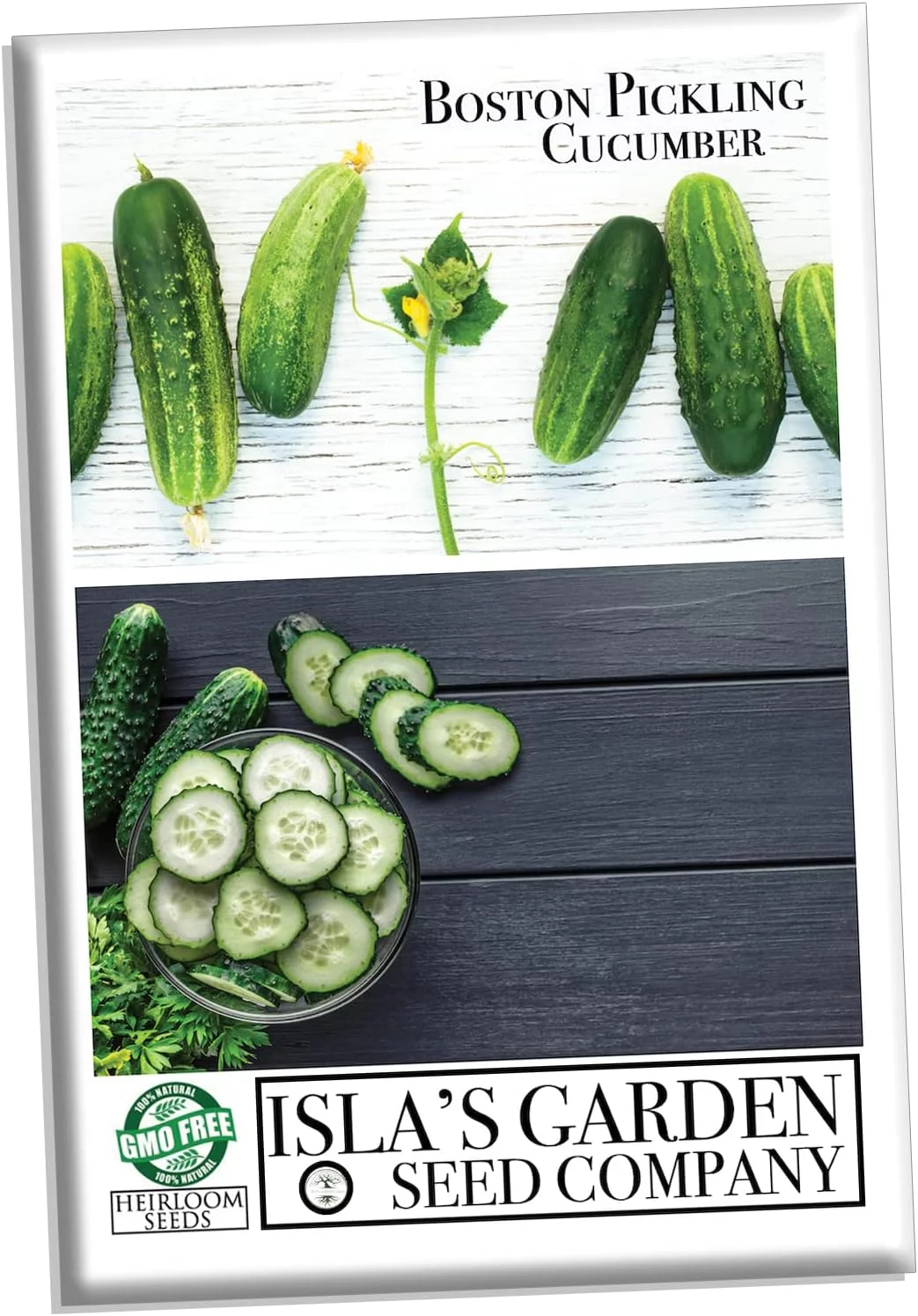 Boston Pickling Cucumber Seeds, 100 Heirloom Seeds Per Packet, Non GMO Seeds, Isla's Garden Seeds