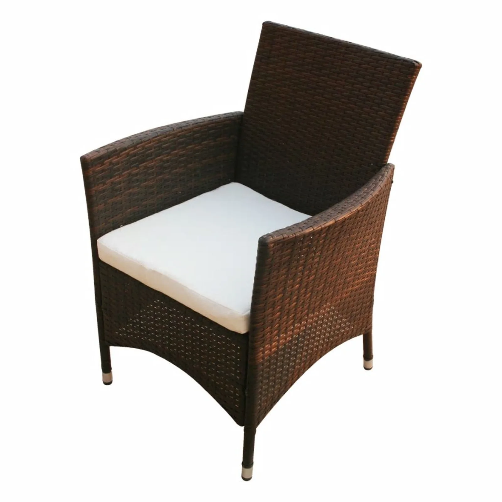 Carevas 9 Piece Patio Dining Set with Cushions Poly Rattan Brown