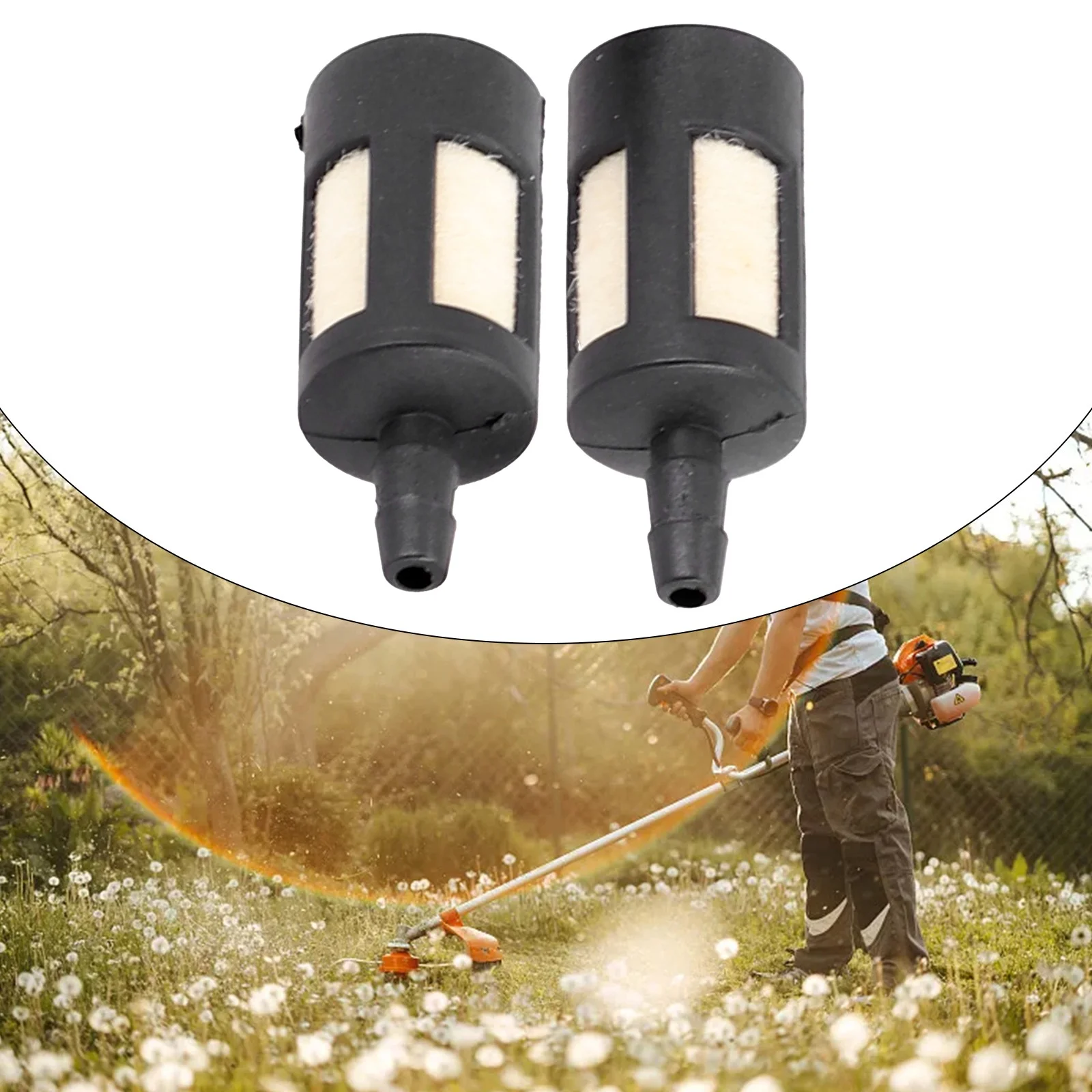 2 Pcs Fuel Filters for petrol Chainsaw, Leaf Blower,Hedge Trimmer etc
