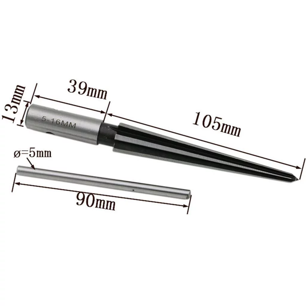 oshhnii 6xT Handle Taper Reamer Hand Held Tapered Hole Pipe Reaming Tool 5-16mm