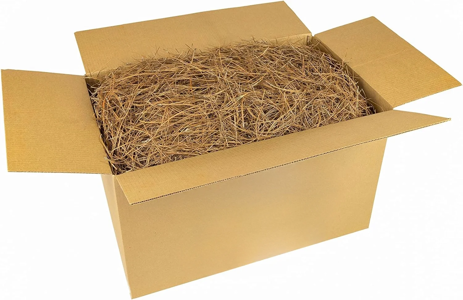 Longleaf Pine Straw Loose in Box for Landscaping - Non-Colored - Covers Up to 90 Square Feet