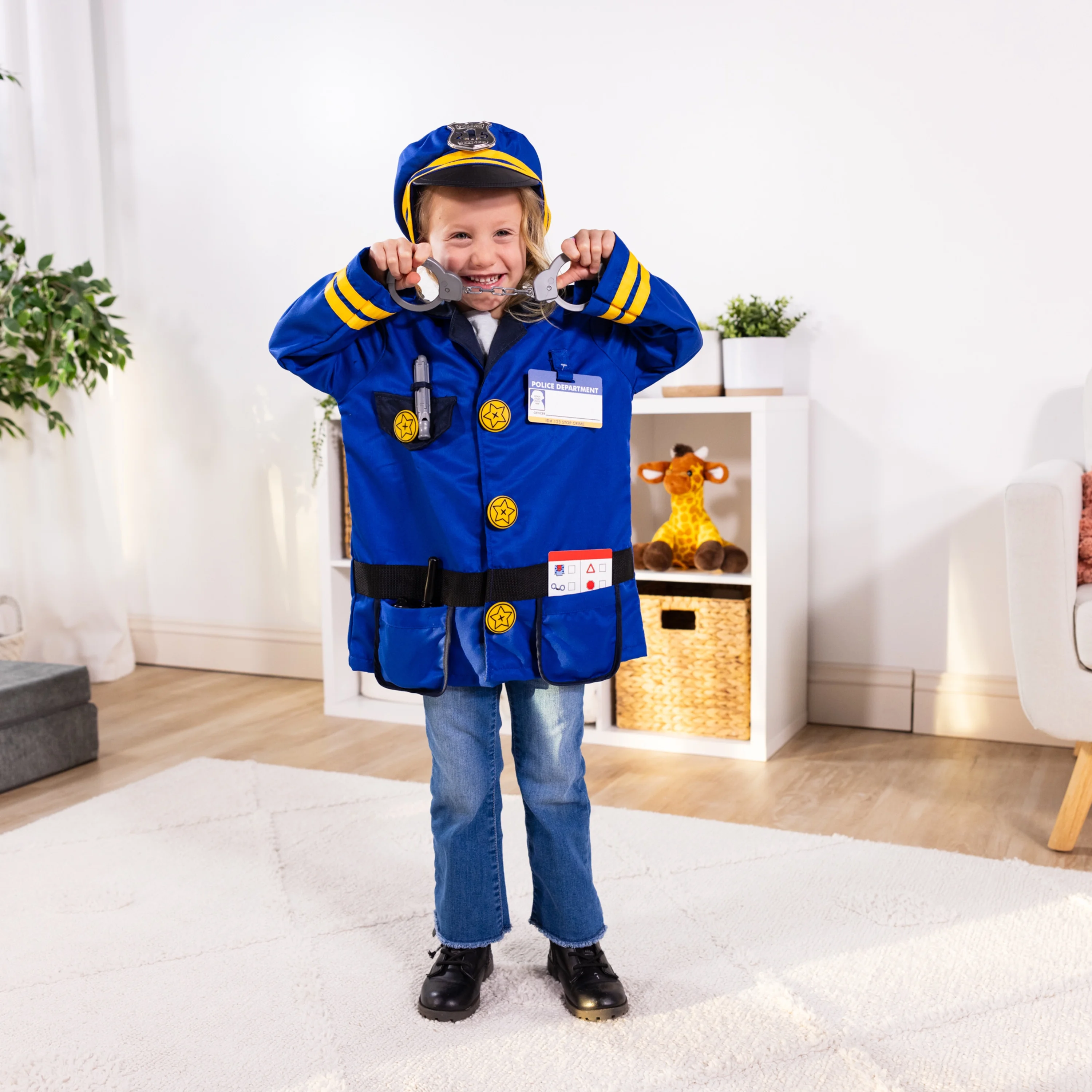 Melissa & Doug Police Officer Role Play Costume Dress-Up Set (8 pcs)