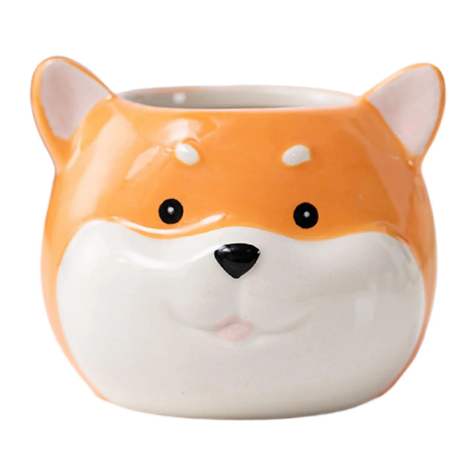 Gazechimp Porcelain Cartoon Dog Puppy Figurine Planter Balcony Decoration Flower Plant Pot Chai Gou