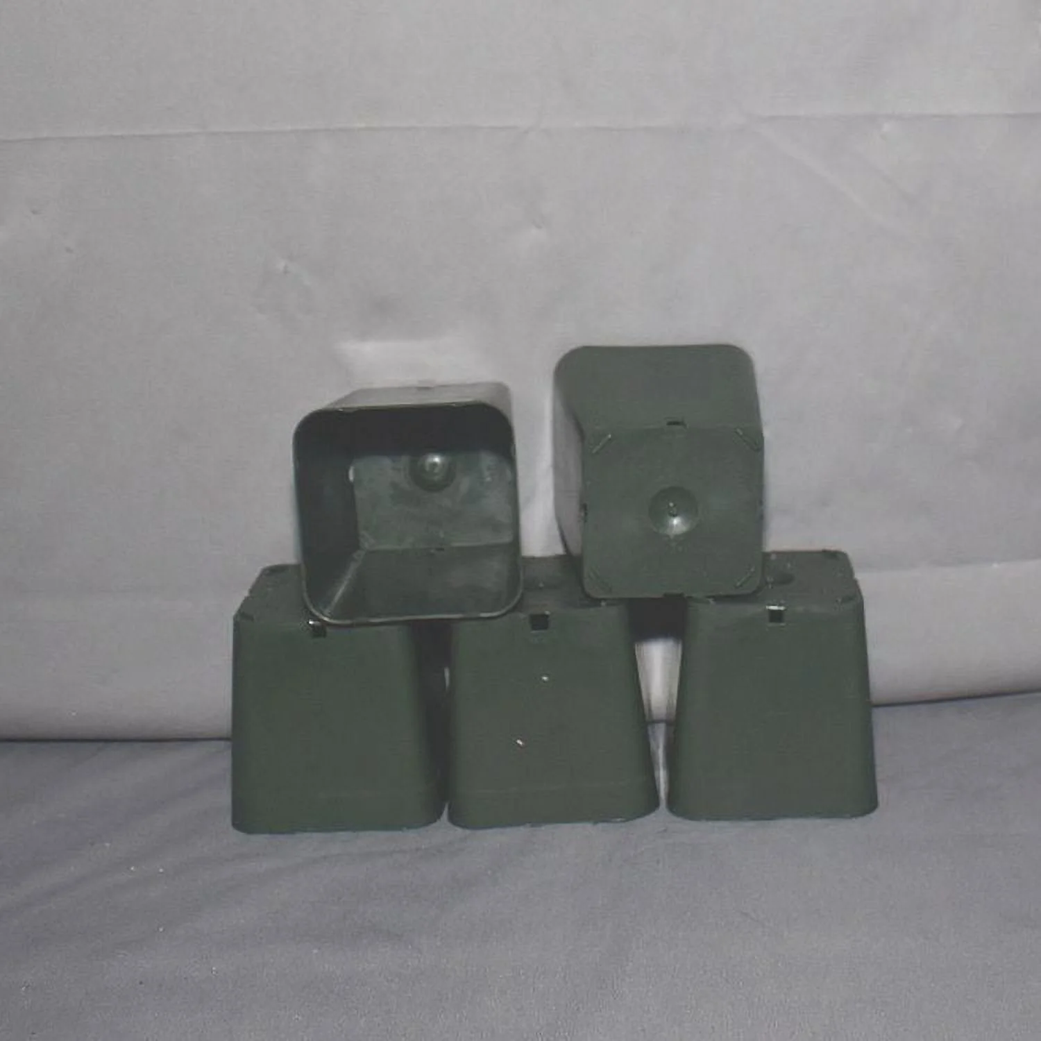 20 Pack - 2 3/4'' Green Square Plastic Orchid Pot by Sophie's Orchids