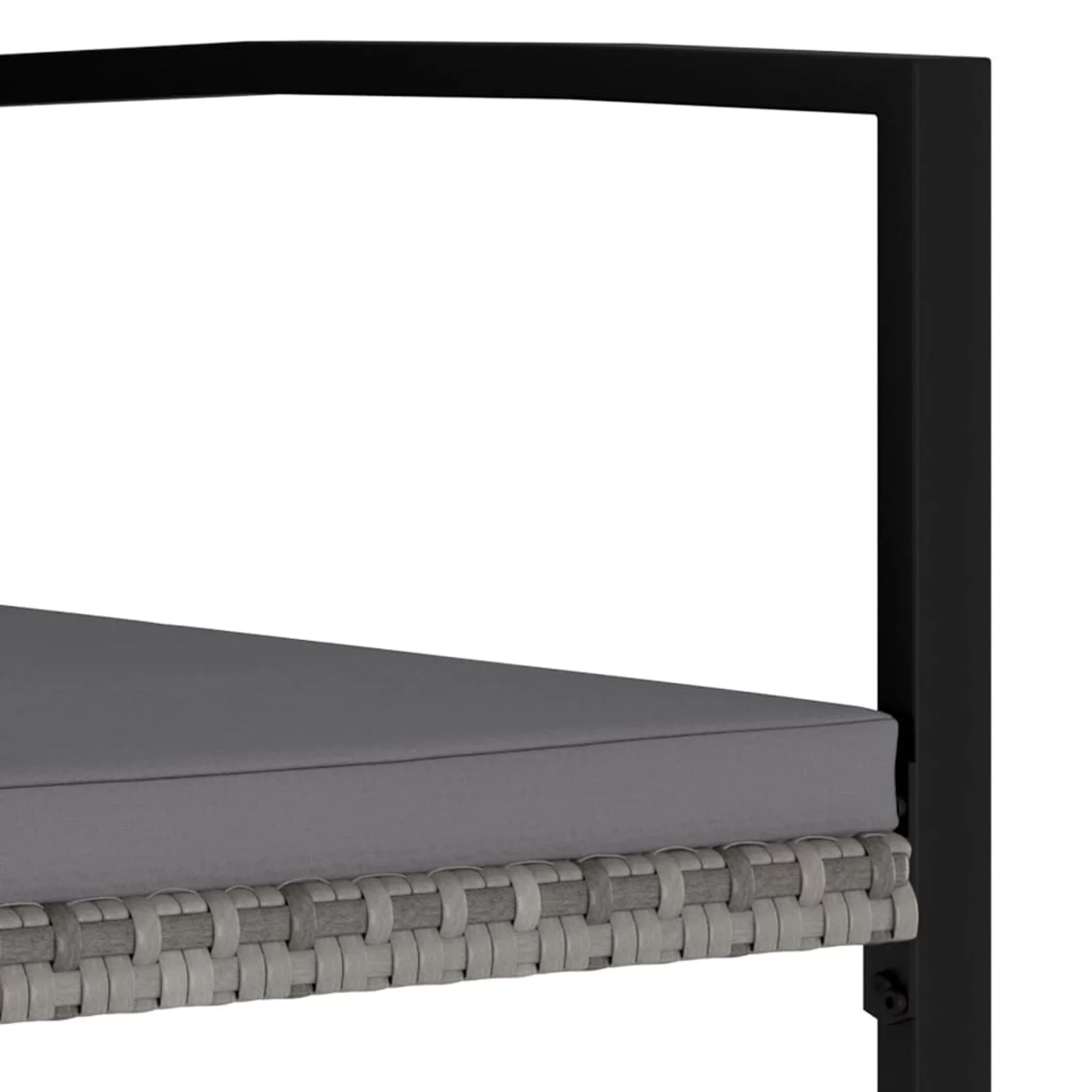 Garden Dining Chairs 2 pcs Poly Rattan Gray