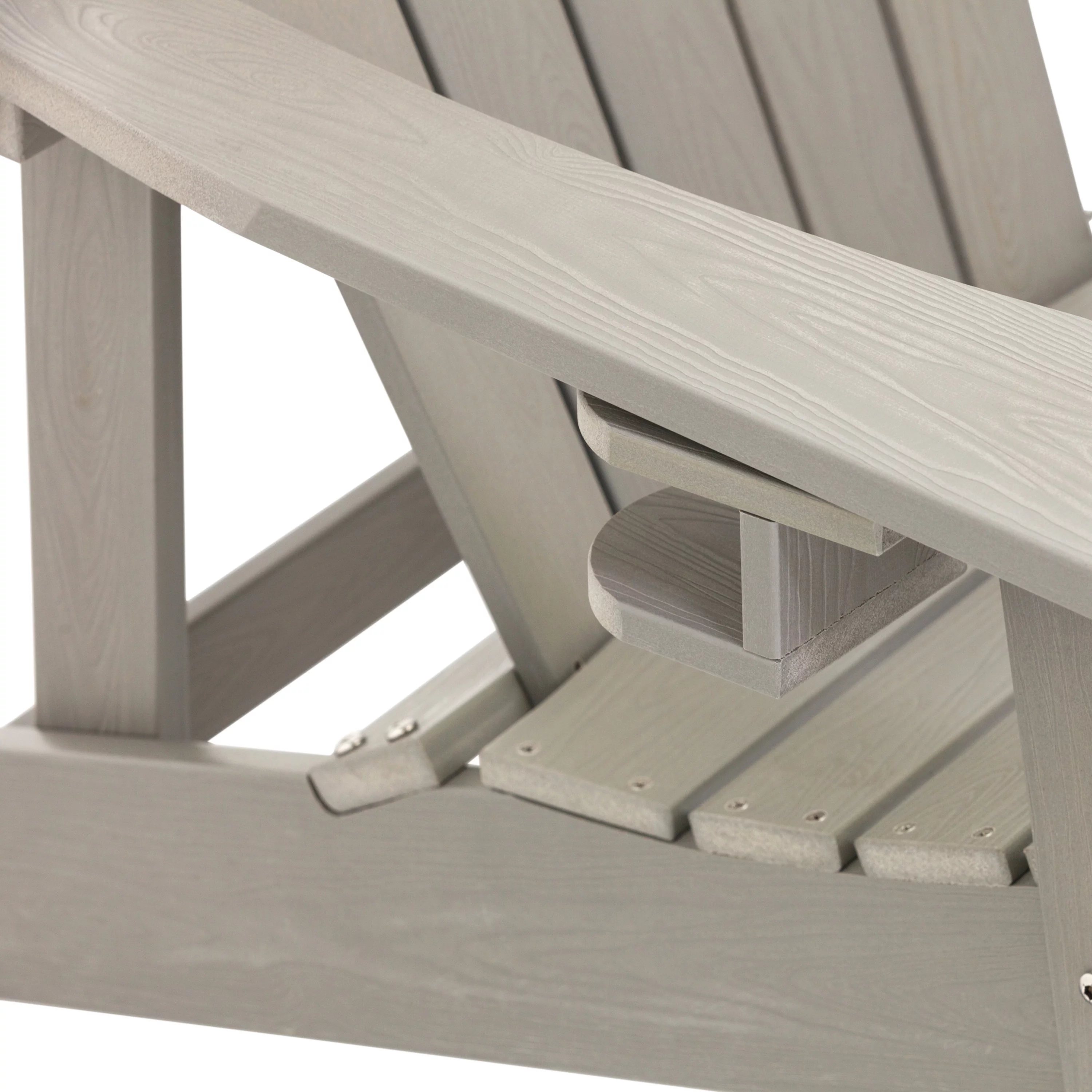 Blue Wave  EZ-Care Tek-Wood Adirondack Chair, Slate Gray - 37 x 30.7 x 41.7 in.