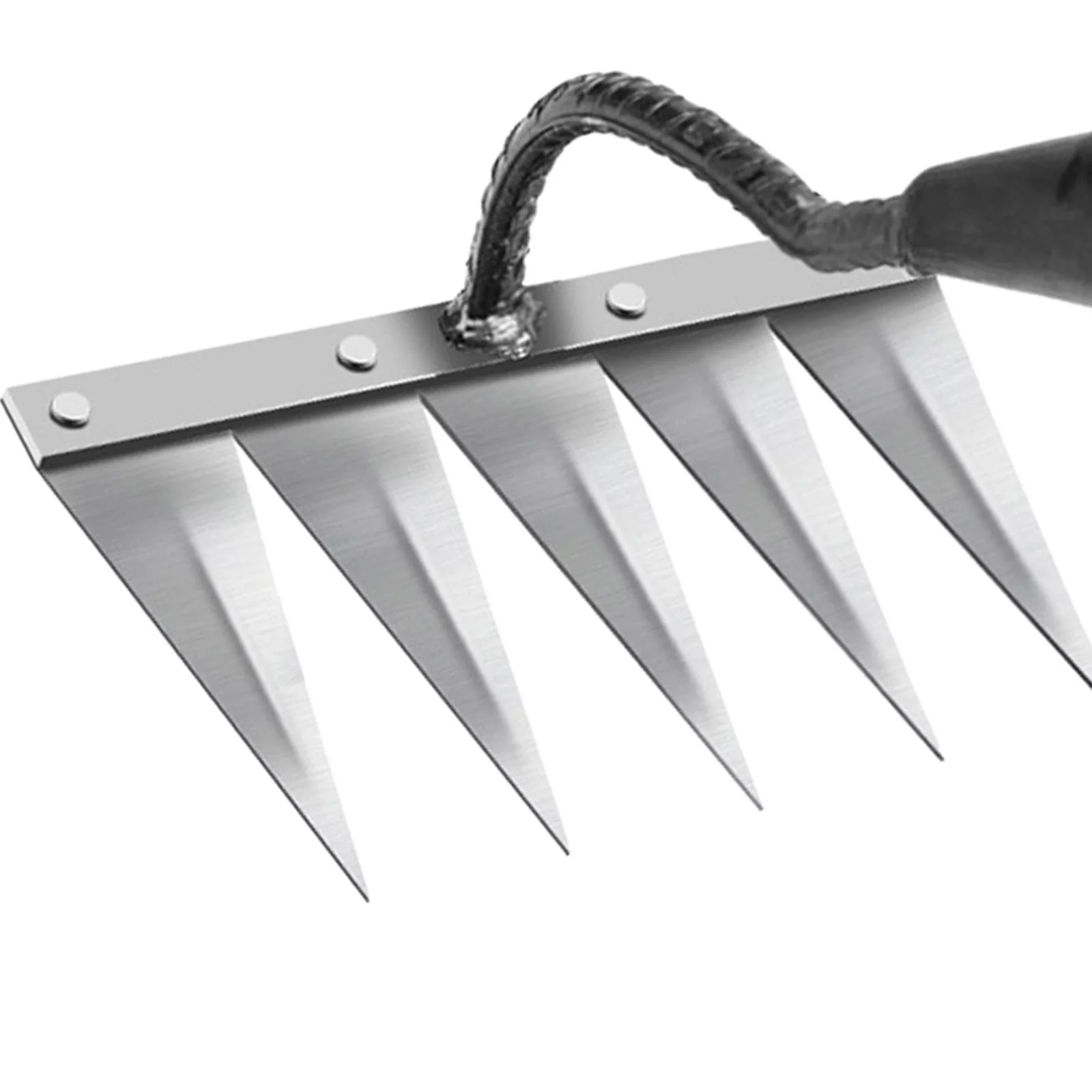 2Pcs Heavy Duty ing Hoe Rake Harrow Garden Lawn Leveling Loosen Planting Hand Tool Agricultural Vegetable , 5 Brass 5