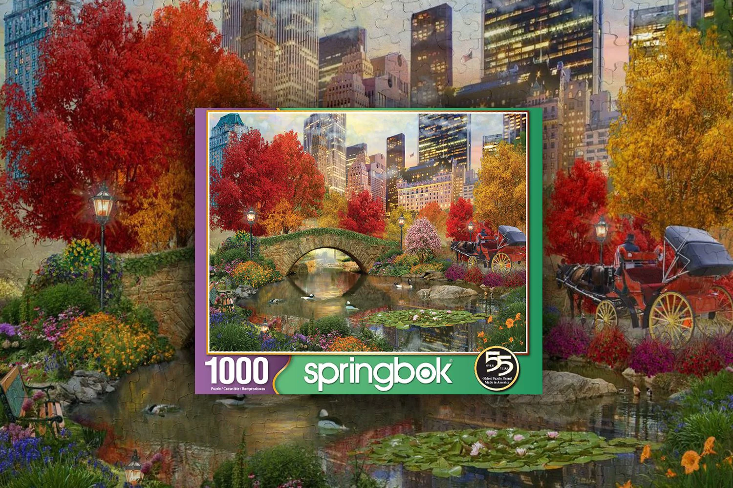 Springbok's 1000 Piece Jigsaw Puzzle Central Park Paradise - Made in USA