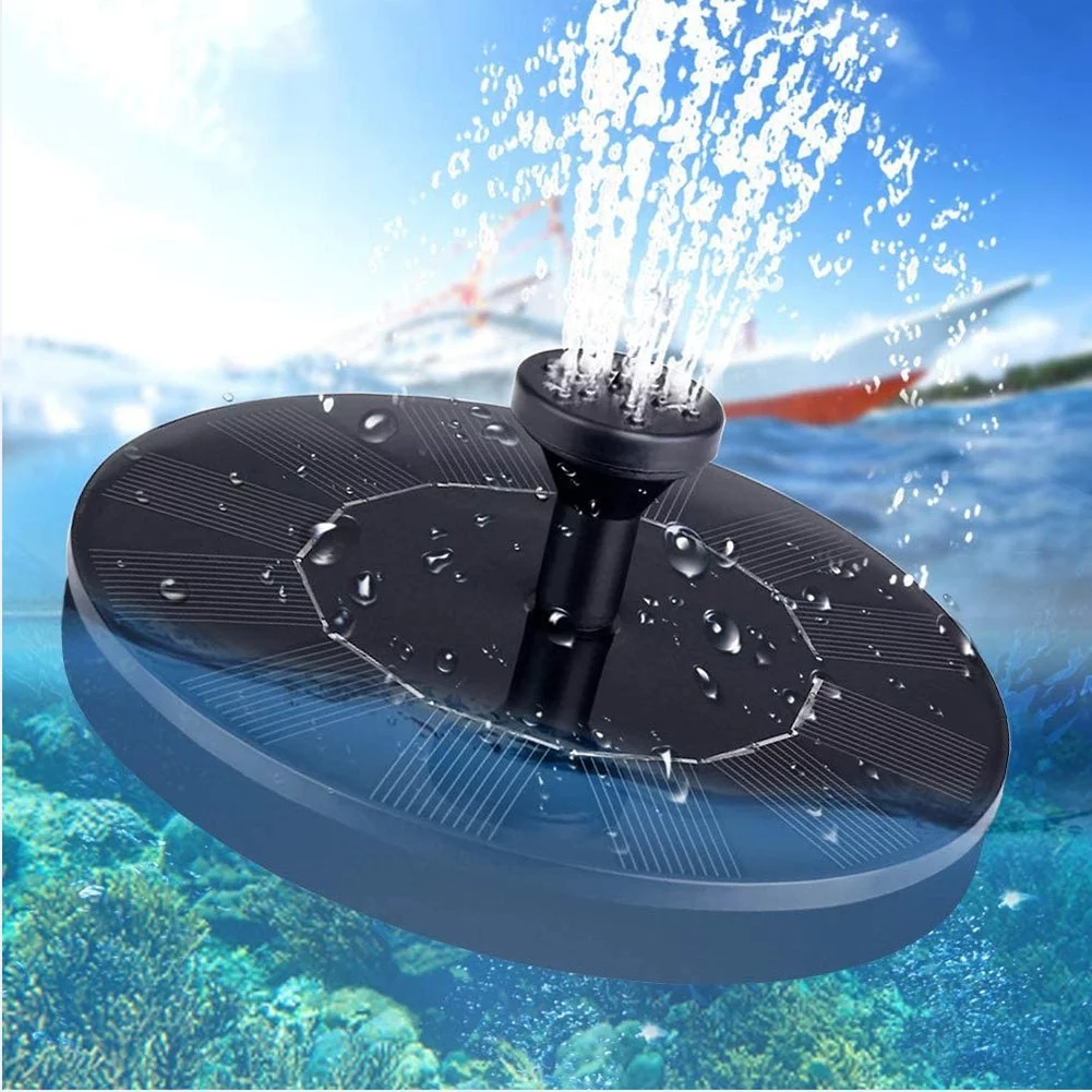 Solar Water Fountain with Solar Panel Pond Pupme with 6 Fountain Nozzles Garden