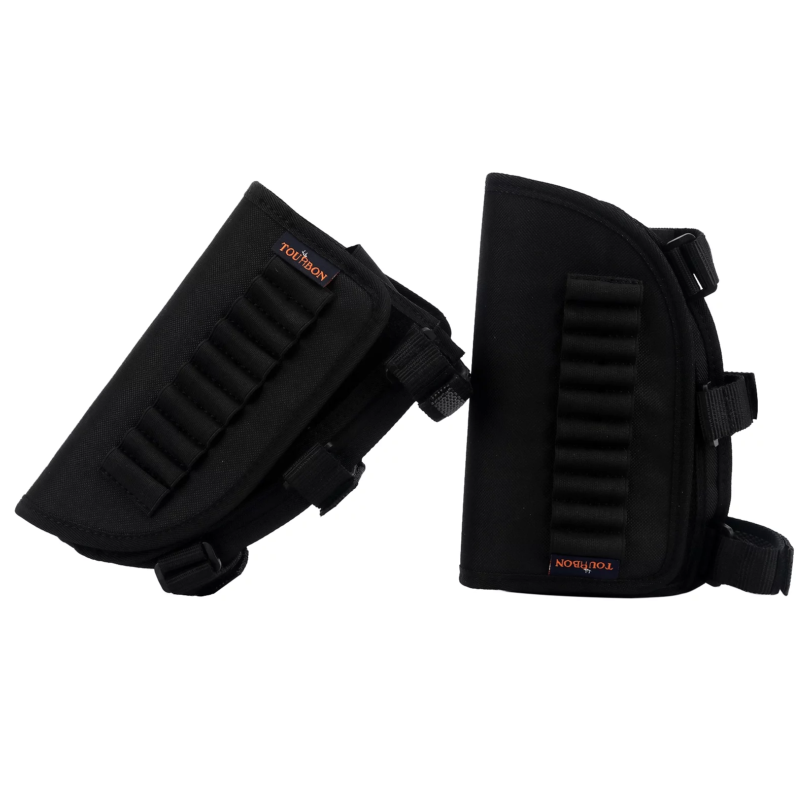 TOURBON Rifle Cheek Weld Riser Rest Comb Raiser with Ammo Holder Shooting Nylon Neoprene-Green/Black