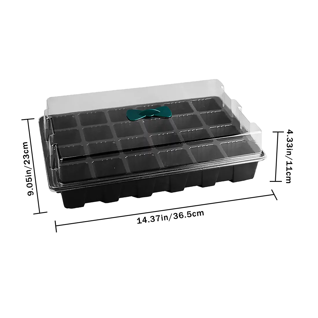 3 Pcs/Set 24-Hole Seedling Tray Plant Nursery Pot Air Holes Seeding Box Gardening Supplies