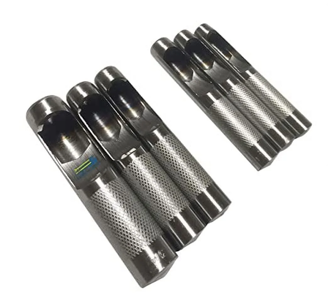 6 Piece Hollow Punch Leather Grommet Hole Punch Steel Hollow Punch Metal, Plastic Hollow Punch