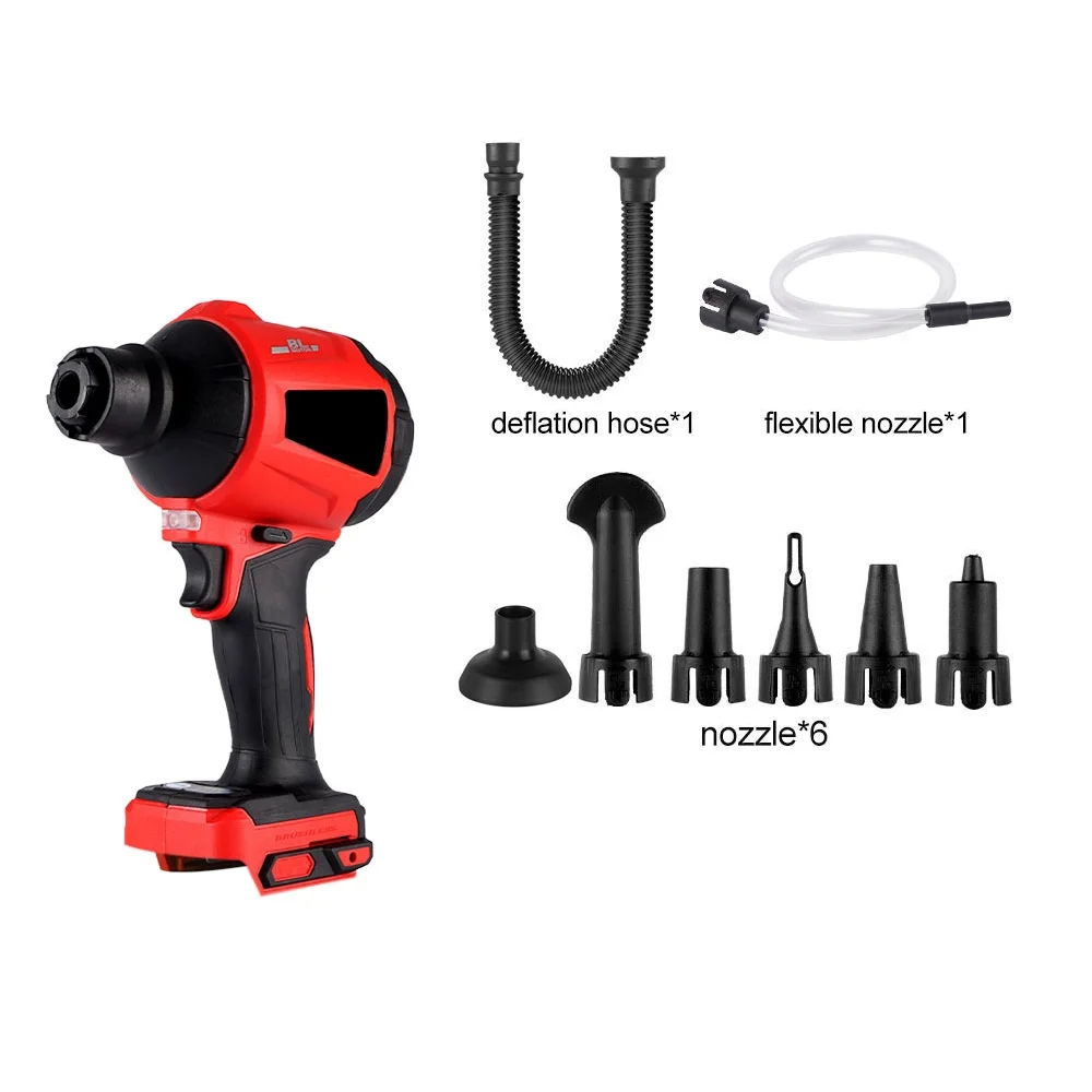 Blower,Deflation Nozzle 80000rpm Speed Motor Air Blower 80000rpm 2-in-1 Blower Air Compressed And 6 Blower Handheld Blower 21v Blower 6 Nozzles With Deflation Nozzle And Compressed With