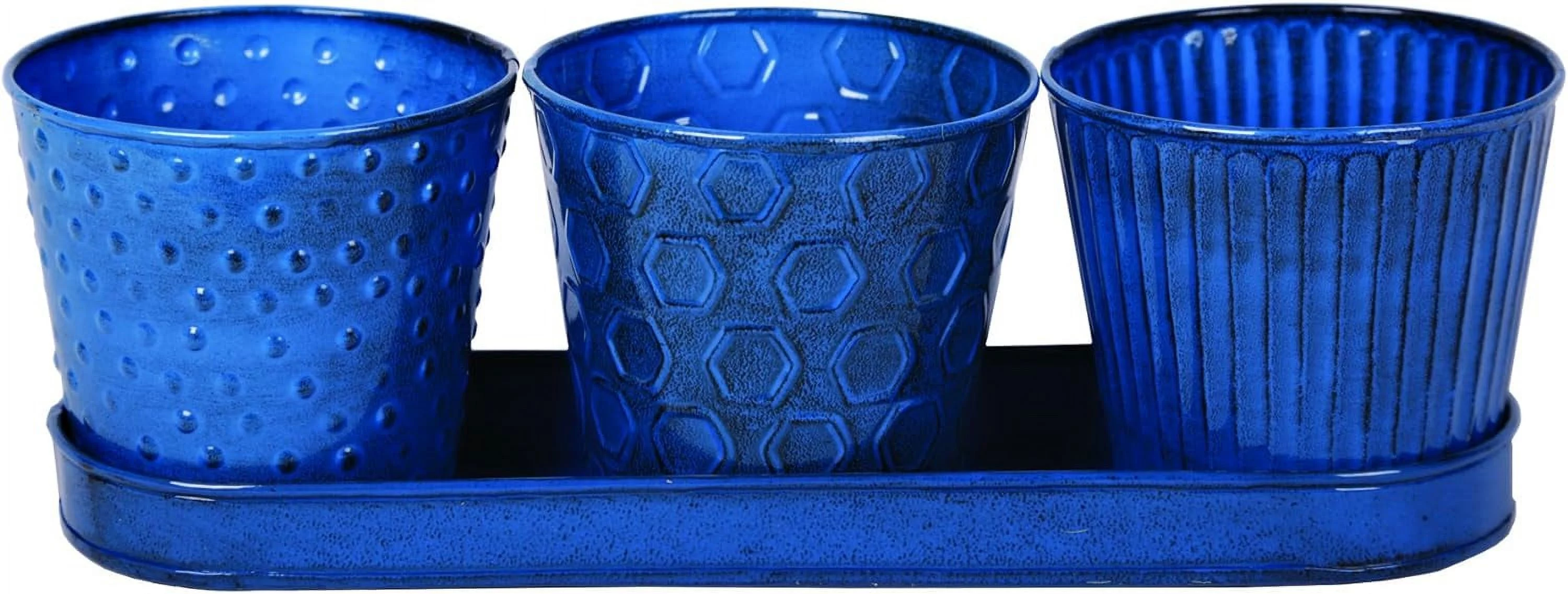 MPT01910 Concord Garden Flower Set With Tray, 4-Inch, Oceanside Color