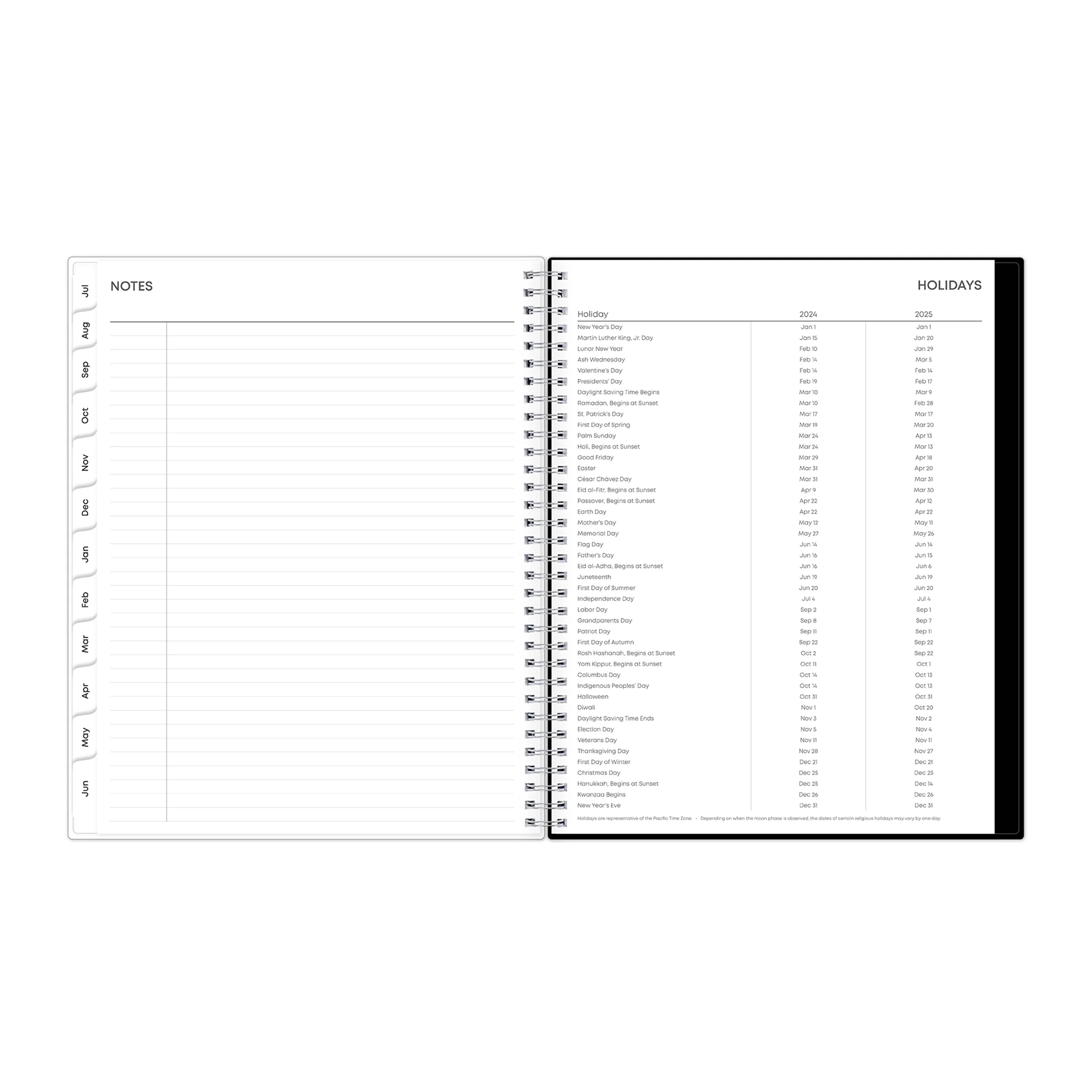 2024-2025 Weekly Monthly Planner, 8.5x11, Blue Sky, Analeis