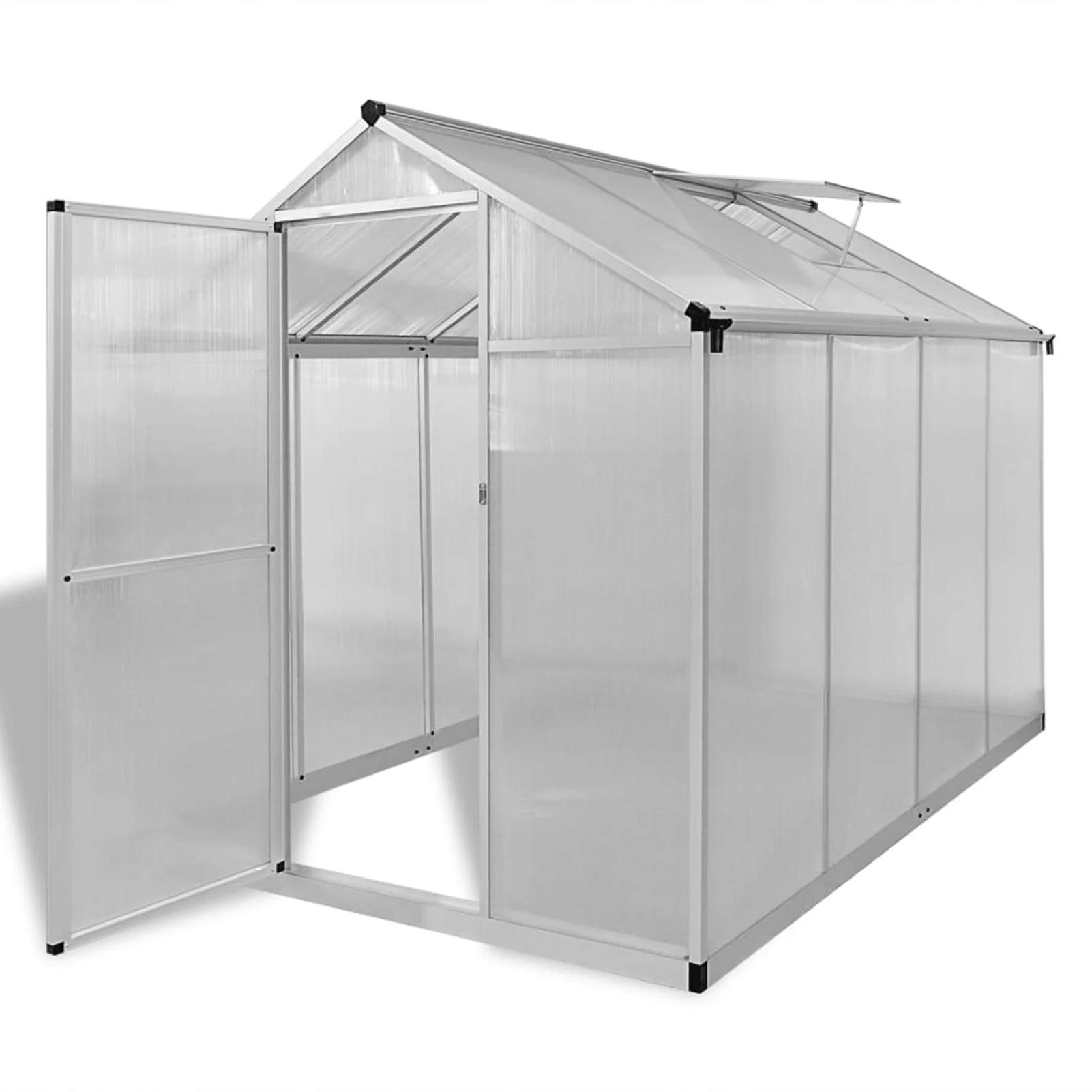 Reinforced Aluminium Greenhouse with Base Frame 49.5ft²
