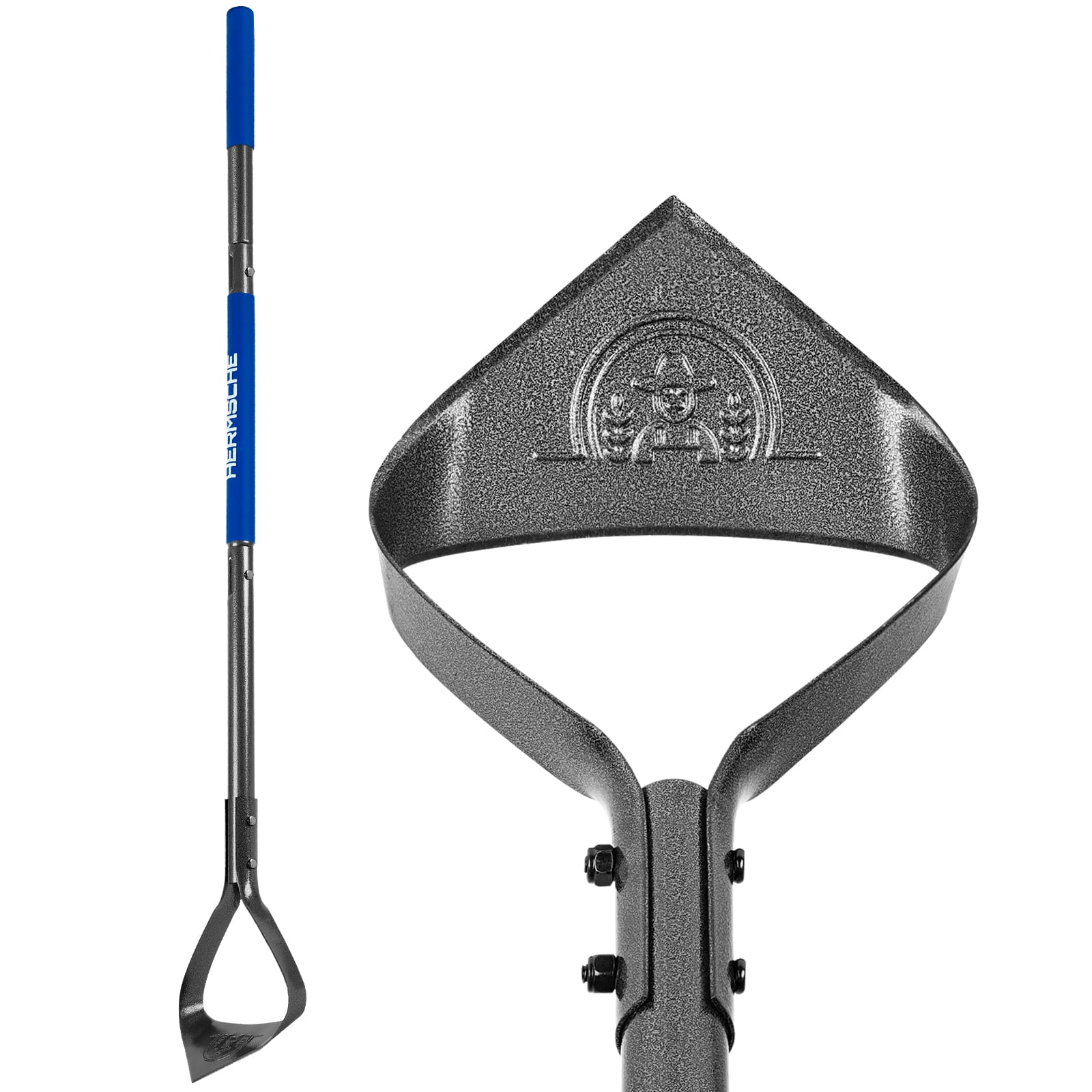 Hermsche Hula Hoe Garden Hoes for Weeding Long Handle Garden Hoe Push Pull Hoe Adjustable Gardening Tool Heavy Duty Weed Hoe Tool Stainless Steel Scuffle Hoes Cultivator Hoss Tools Double Hoe V-Blade