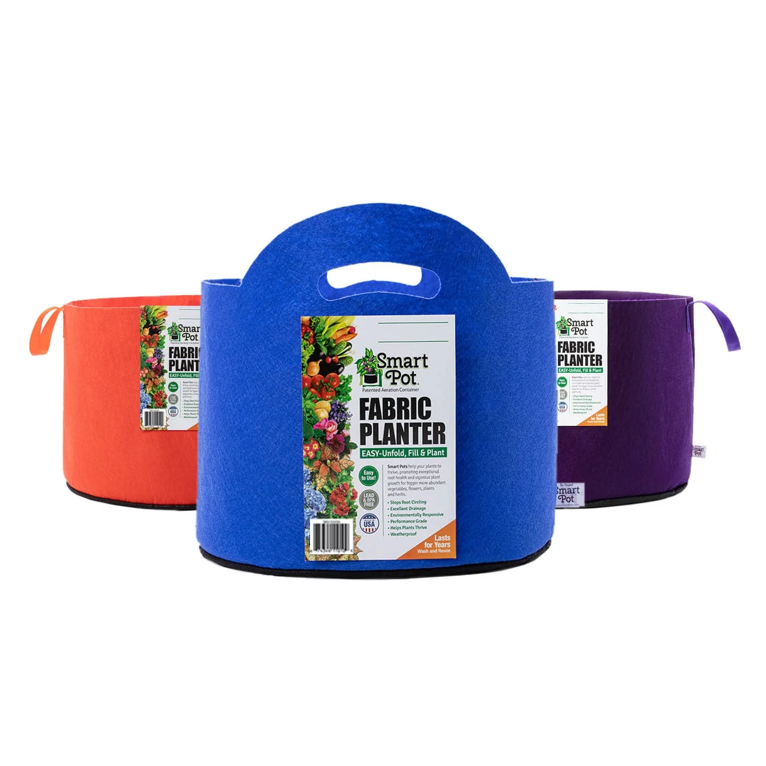 SMART POT 10 Gallon Fabric Grow Bag w/cut handles - Violet