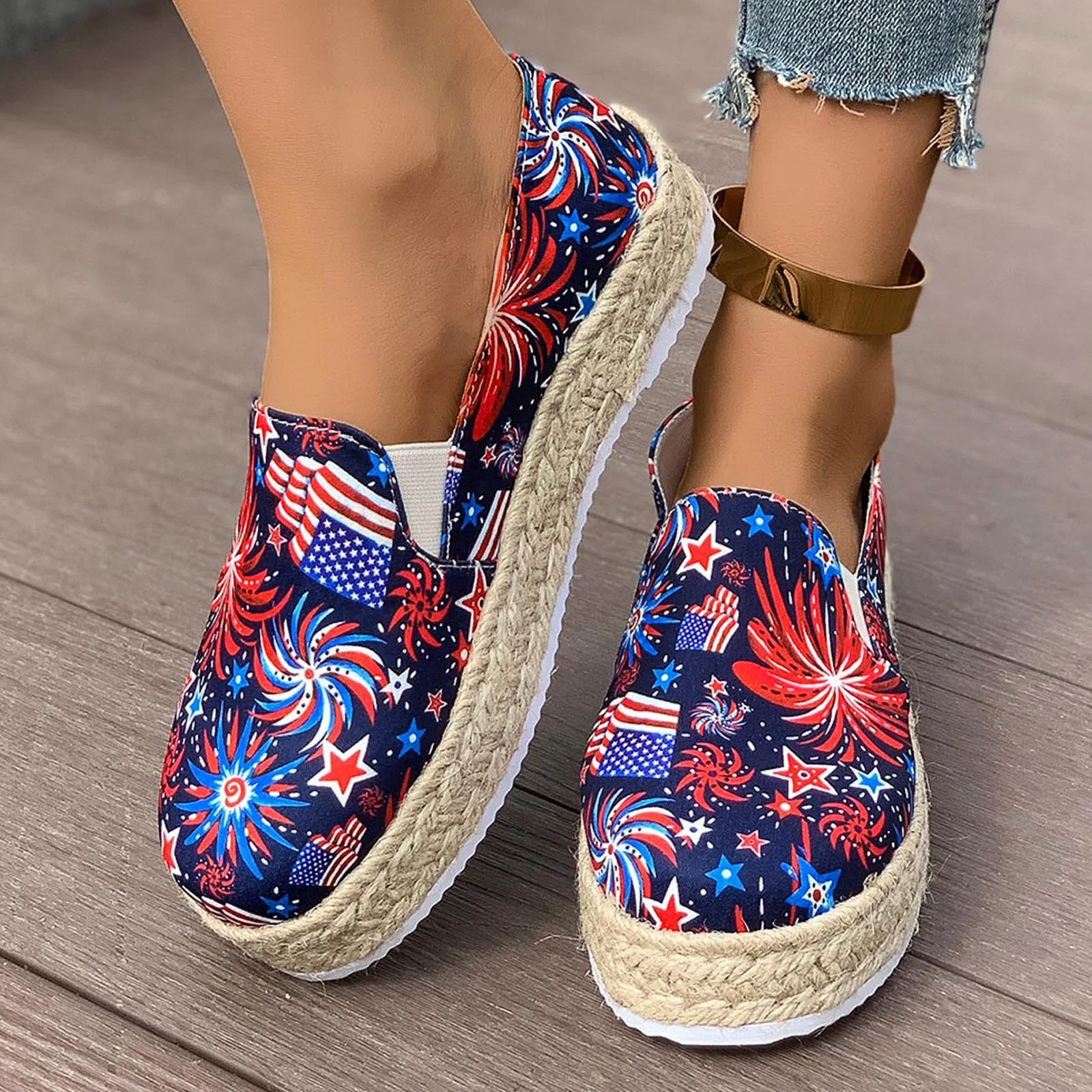 Summer Sale 2024, Women's Breathable Comfortable Leisure Hollow Mesh Non Slip Flat Bottom One Foot Stirrup Sneakers Sports, Fitness, and Leisure Shoes