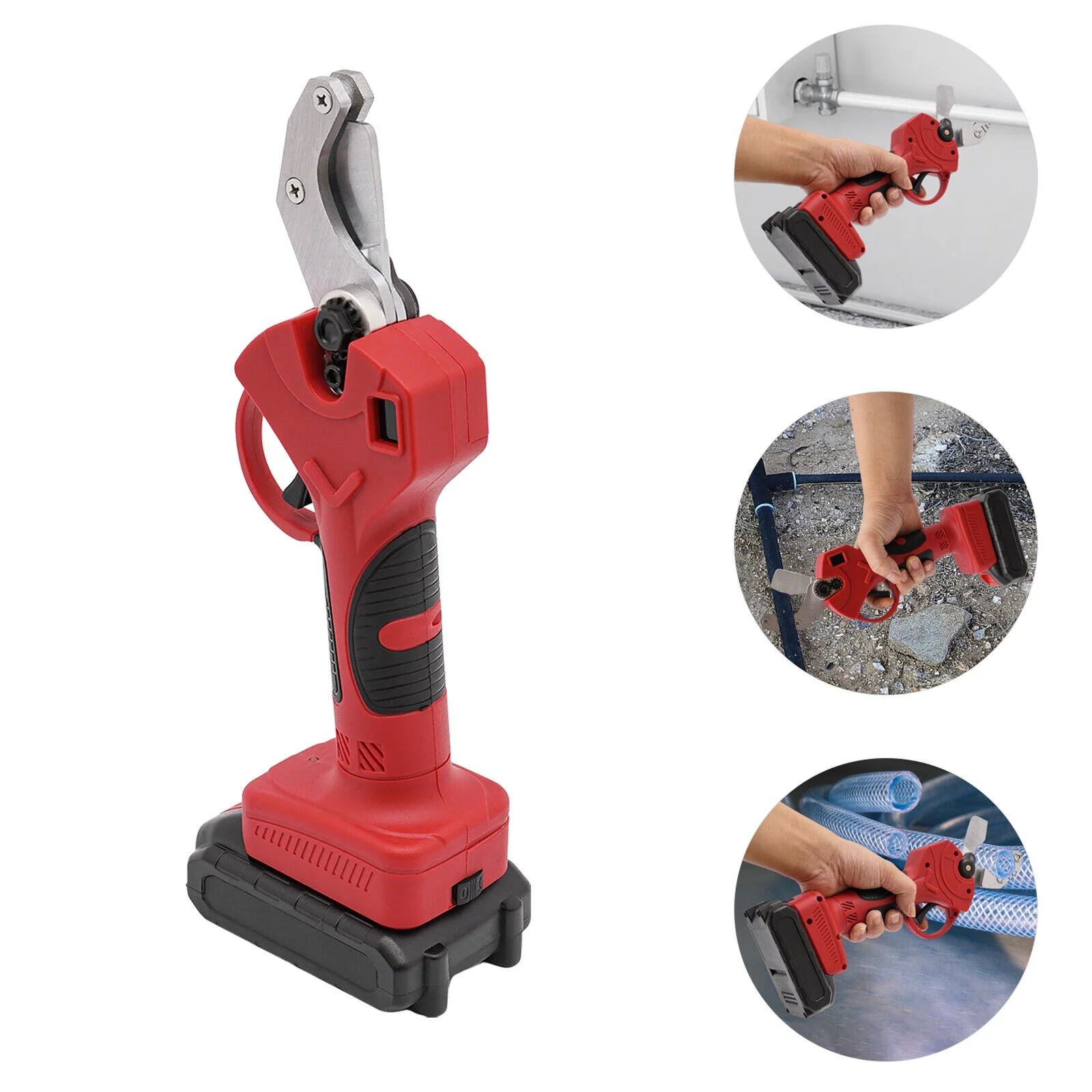 Cordless Electric Pruning Shear Electric Water Pipe ShearsTube Cutter + 1 Battery 35MM  PPR 21V 210W