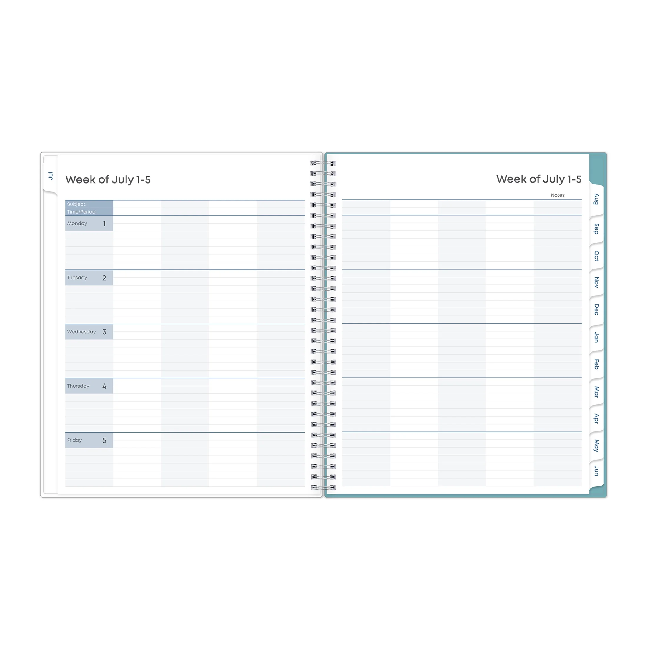 2024-2025 Teacher Lesson Planner, 8.5x11, Blue Sky, Teacher Dots