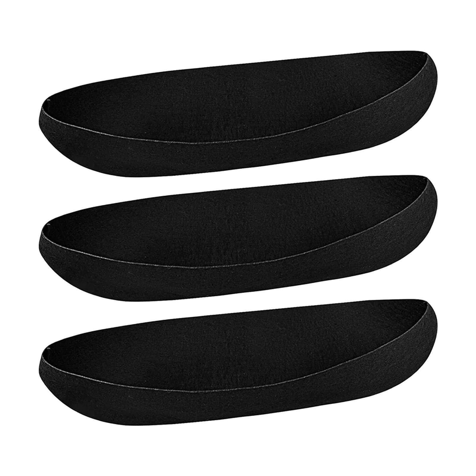 SunniMix 3Pcs Fabric Planter Basket Liners Flower Basket Liner Hanging Plant Liner for Wedding Parties Decor Accessories Durable Black 36inch