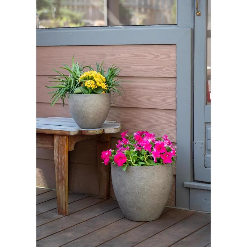 Southern Patio 8082794 7.5 x 9 in. Resin Graystone Egg Planter, Pack of 6