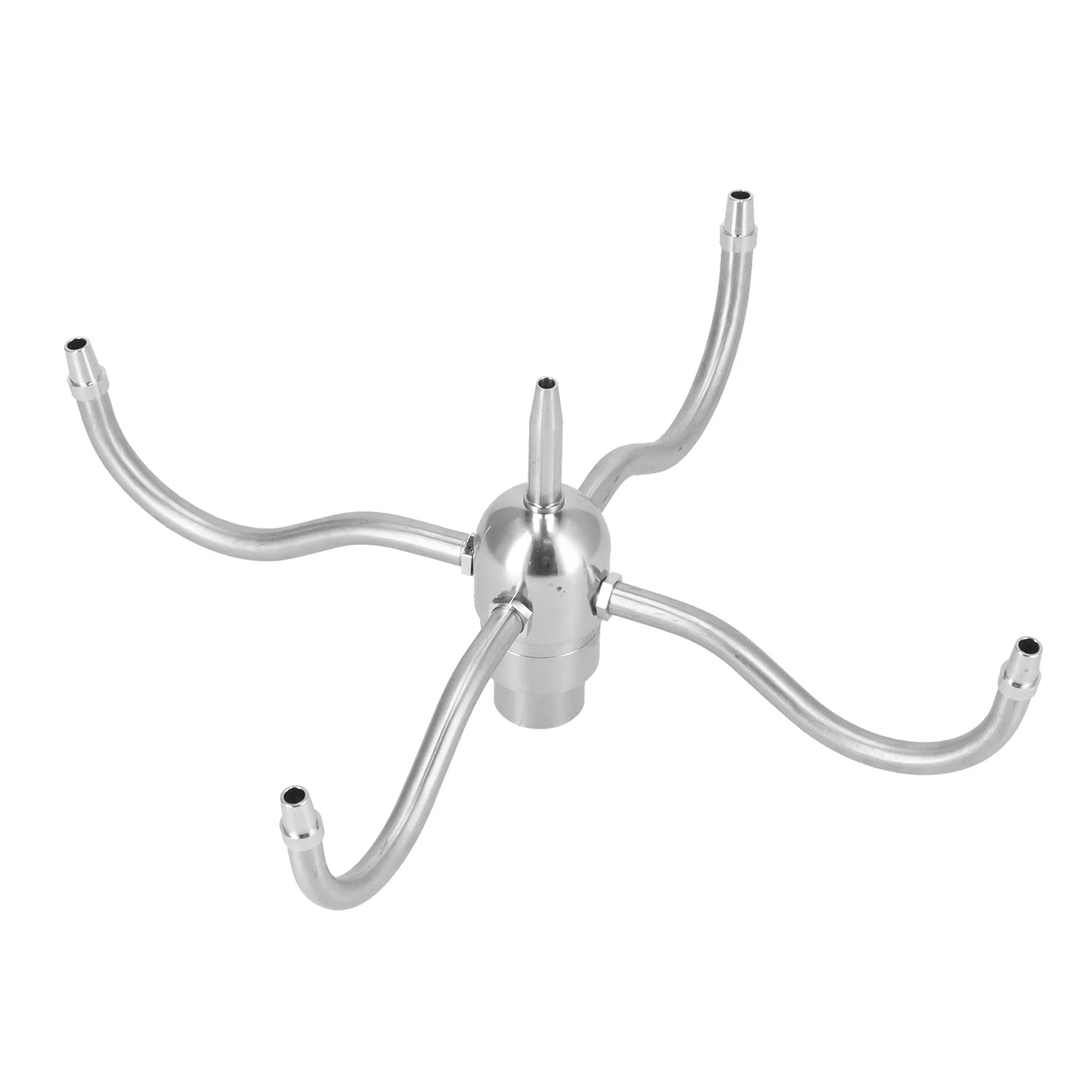 Verdant Touch Stainless Steel Rotating Sprinkler DN25 G1 Female Thread Waterscape Rotating Nozzle Stainless Steel 4 Arm Sprinkler Rotating Fountain Sprinkler