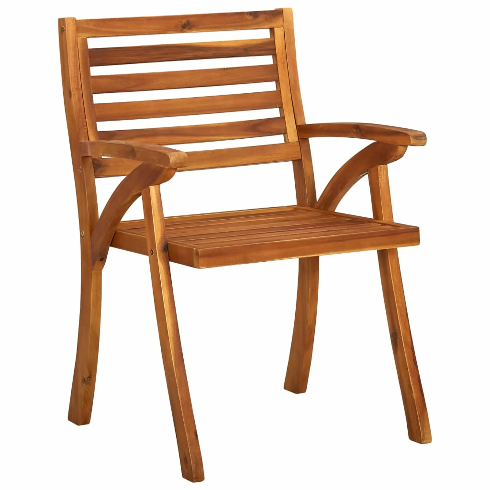 ikayaa Garden Dining Chairs with Cushions 3 pcs Solid Acacia Wood