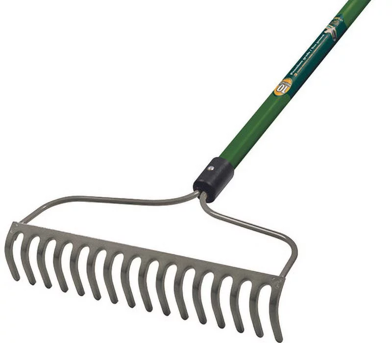 Landscapers Select 34583 Bow Rake 16 Tine 60 Inch Fiberglass Handle