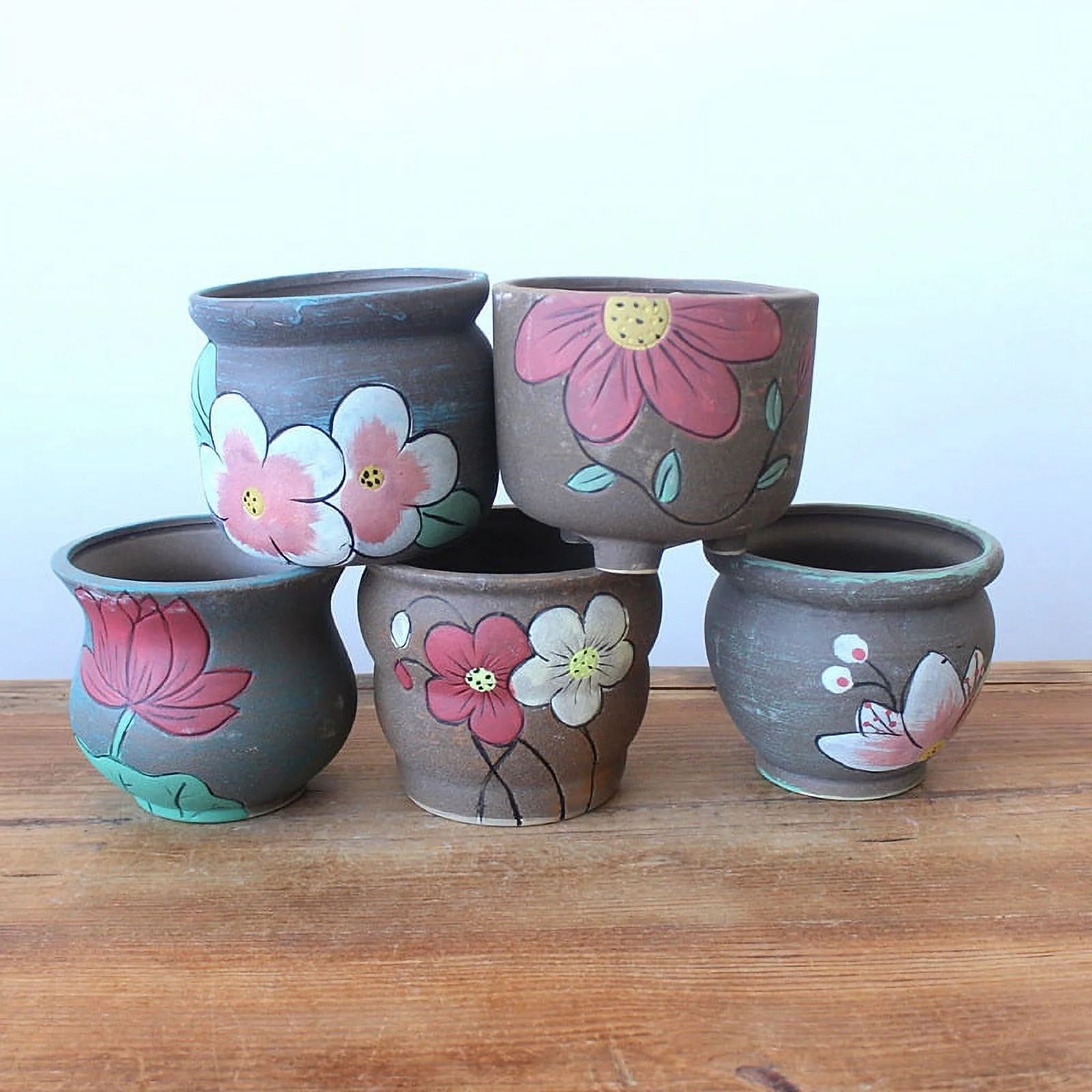 Hand-painted Coarse Pottery Succulent Flower Pot