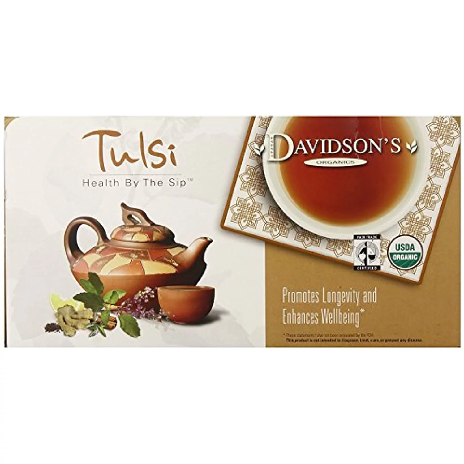 Davidsons Tea Single Serve Tulsi Ginger Lemon, 100-Count Tea Bags