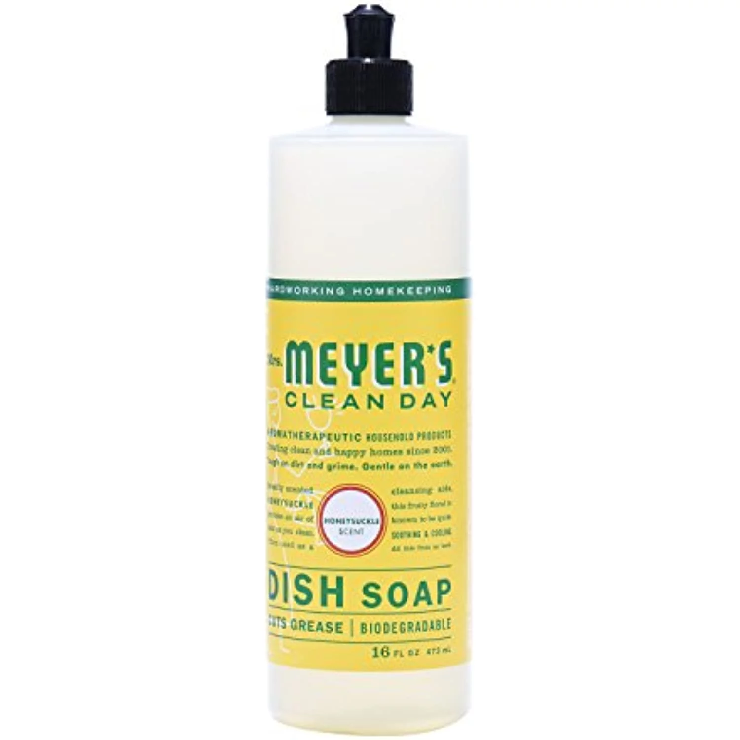 Mrs. Meyers Clean Day Dish Soap, Honeysuckle, 16 Ounce (Pack Of 3)