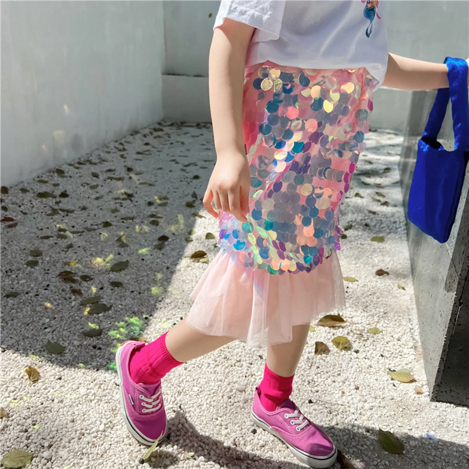 Summer Mini Skirt Girl Sequin Skirt With Pleated Tulle Skirt Kids Birthday Wedding Party Dress Pageant Gown Skirt Sets Women 2 Piece Outfits Summer