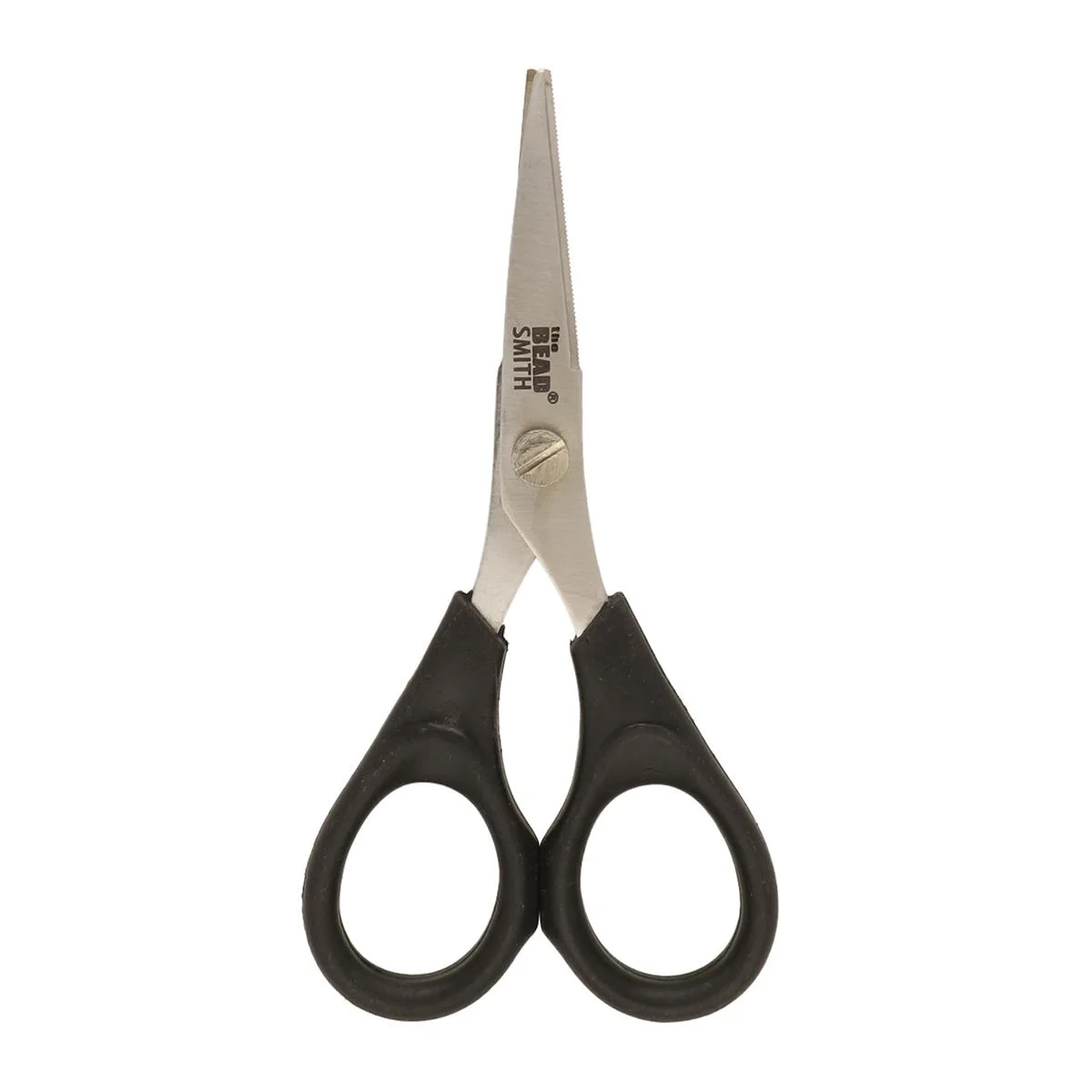 The Beadsmith Multipurpose Scissors – Basic Elements – 4.5” Long – Stainless Steel Blades with Serrated Edge – Comfortable Grip Handles – For Beading, Embroidery, Sewing, Cards, Arts & DIY Crafting