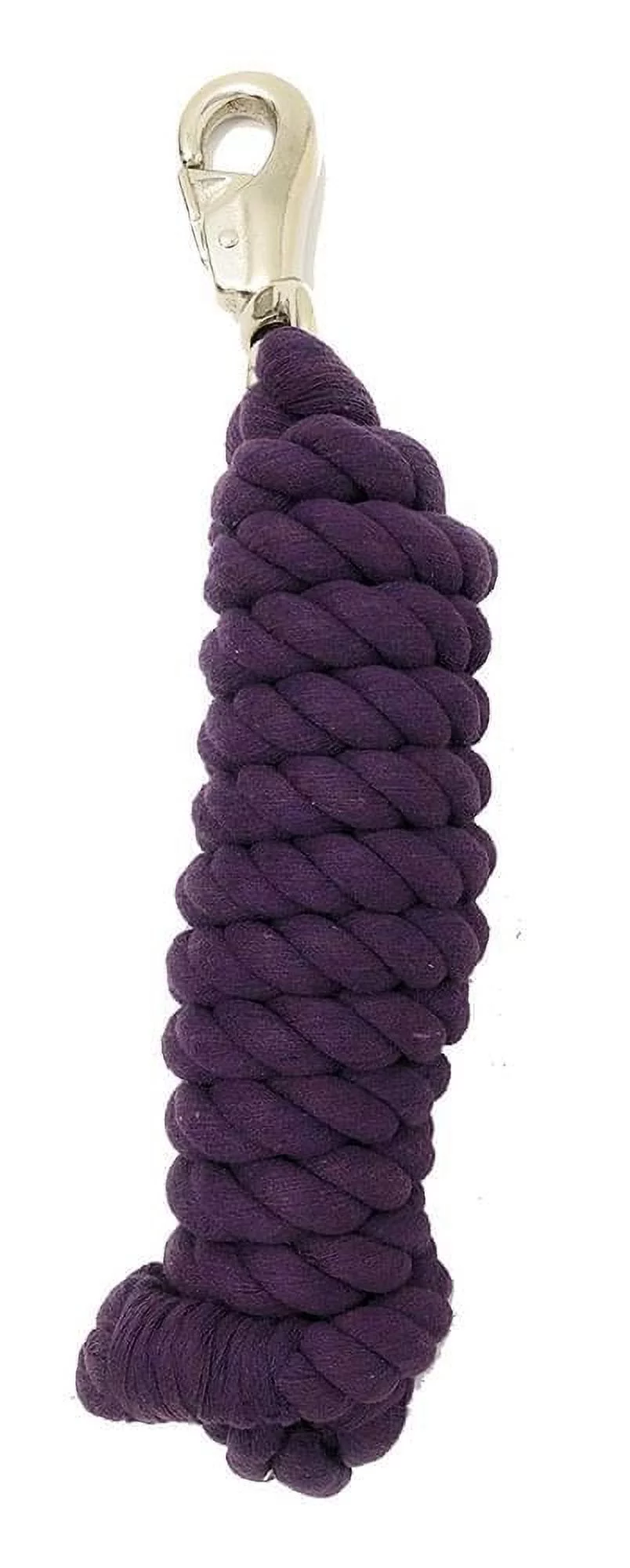 AJ Tack 10 Foot Cotton Lead Rope with Bull Snap Navy Blue