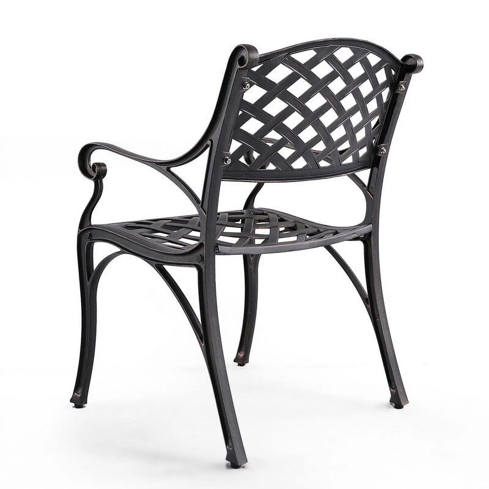 Nuu Garden Outdoor 2 Piece Cast Aluminum Bistro Chairs